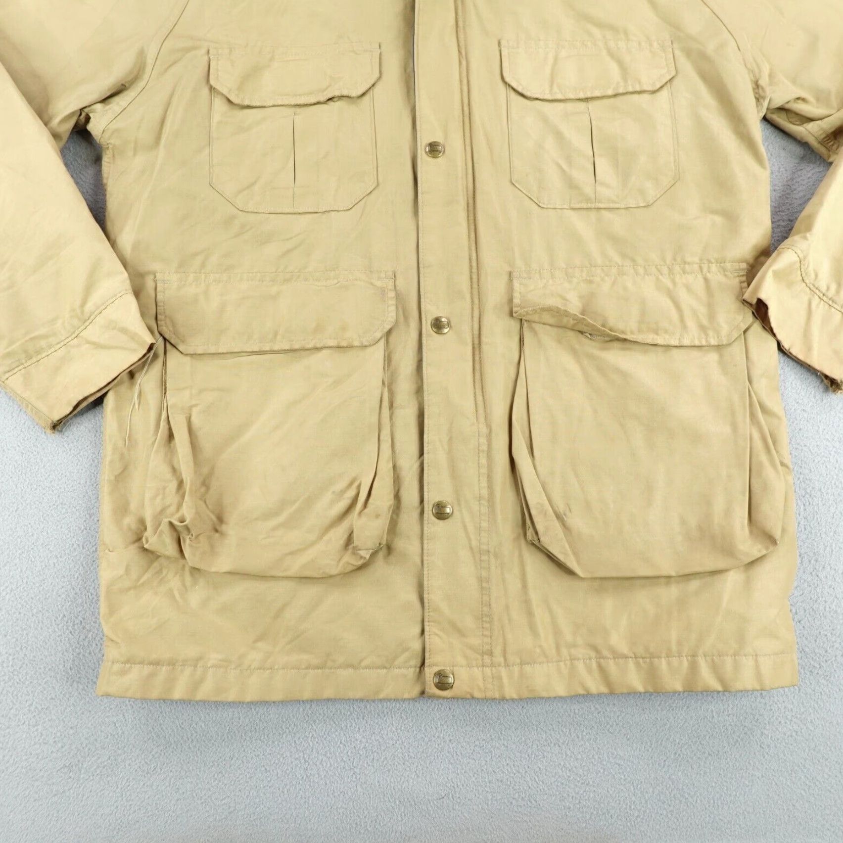 Vintage VINTAGE Woolrich Jacket Mens M Khaki Tan Field Parka Coat / 90s Outdoor Windproof Hooded Lined Pockets Full Zip Size US M / EU 48-50 / 2 - 3 Thumbnail