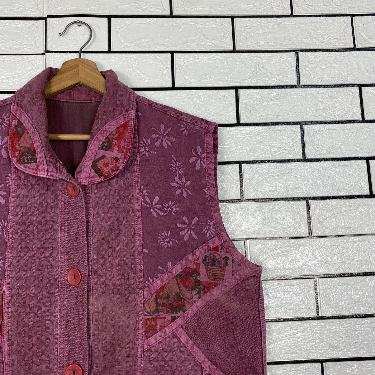 Japanese Brand 📌Patchwork Design Vest Jacket Unbranded Issey Miyake Size US M / EU 48-50 / 2 - 7 Thumbnail