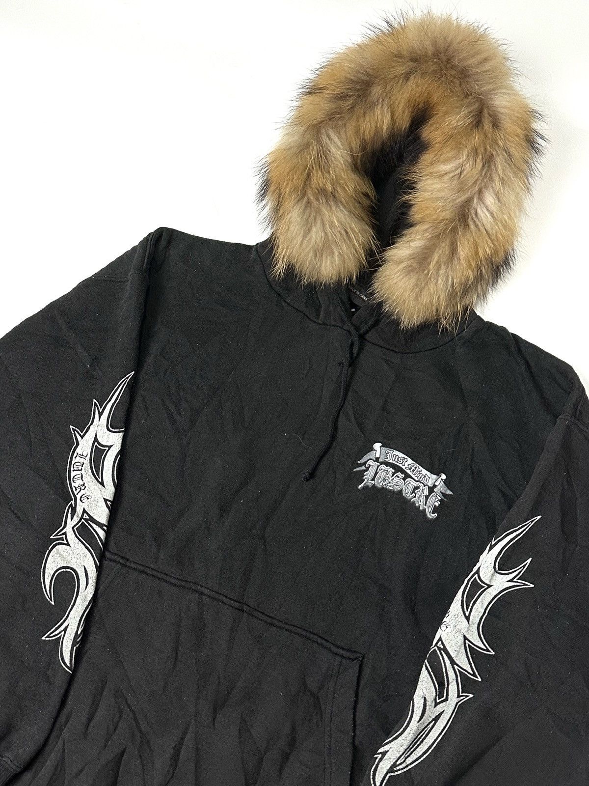If Six Was Nine × Japanese Brand × Le Grande Bleu (L.G.B.) Fur Hoodie Tribal Skulls Lustre ifsixwasnine lgb style Size US L / EU 52-54 / 3 - 5 Thumbnail