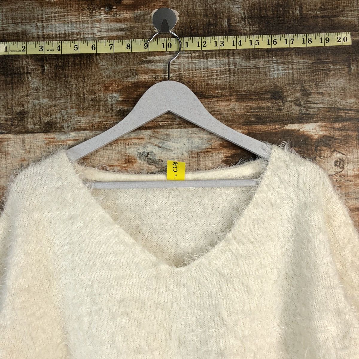 Homespun Knitwear DL Nice Claup White shaggy mohair Knitwear #C238 Size M / US 6-8 / IT 42-44 - 4 Thumbnail