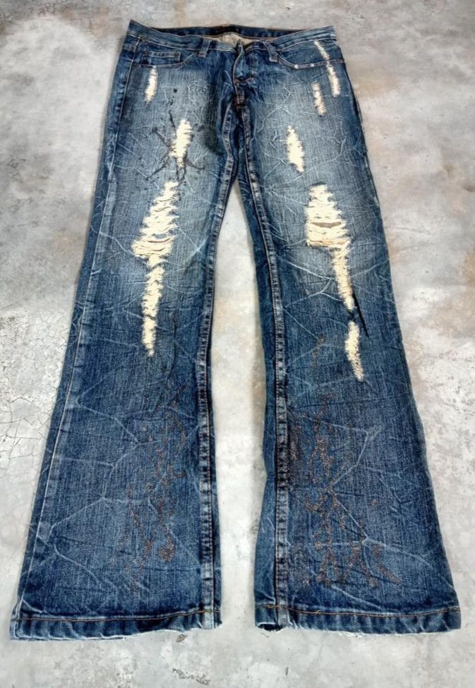 If Six Was Nine 💥FLARE💥K. U. I DISTRESSED DENIM Size US 32 / EU 48 - 1 Thumbnail