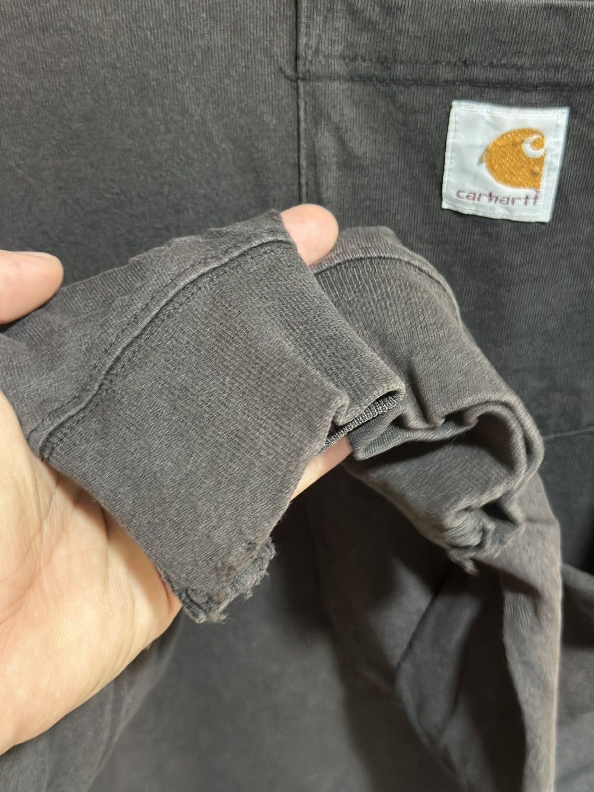 Carhartt Vintage Carhartt Pocket Tee Long Sleeve Sun Faded Tee Size US L / EU 52-54 / 3 - 6 Thumbnail