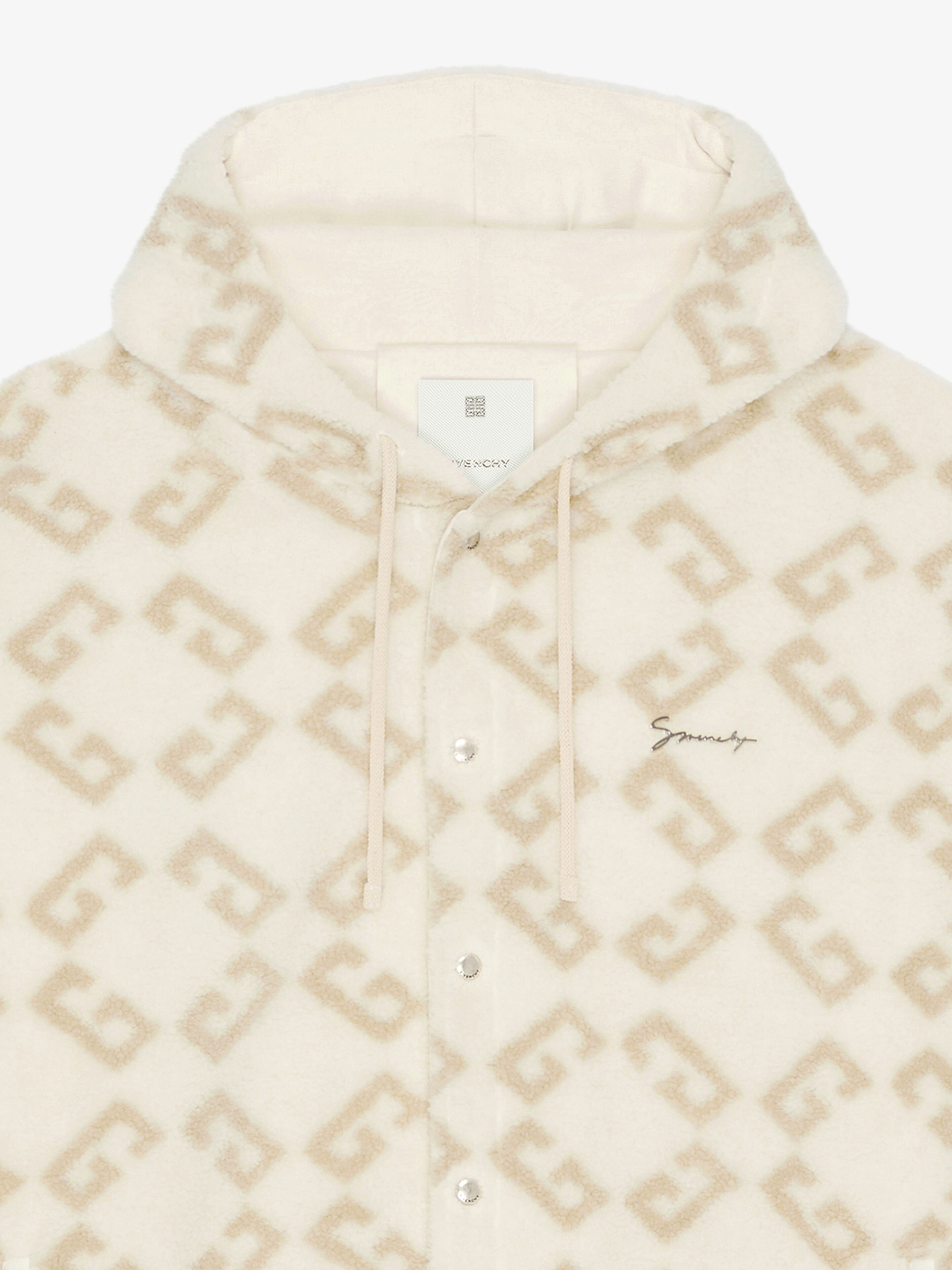 Givenchy o1w1db10326 Fleece Snaps Buttons Hoodie in Natural Size US XS / EU 42 / 0 - 4 Thumbnail