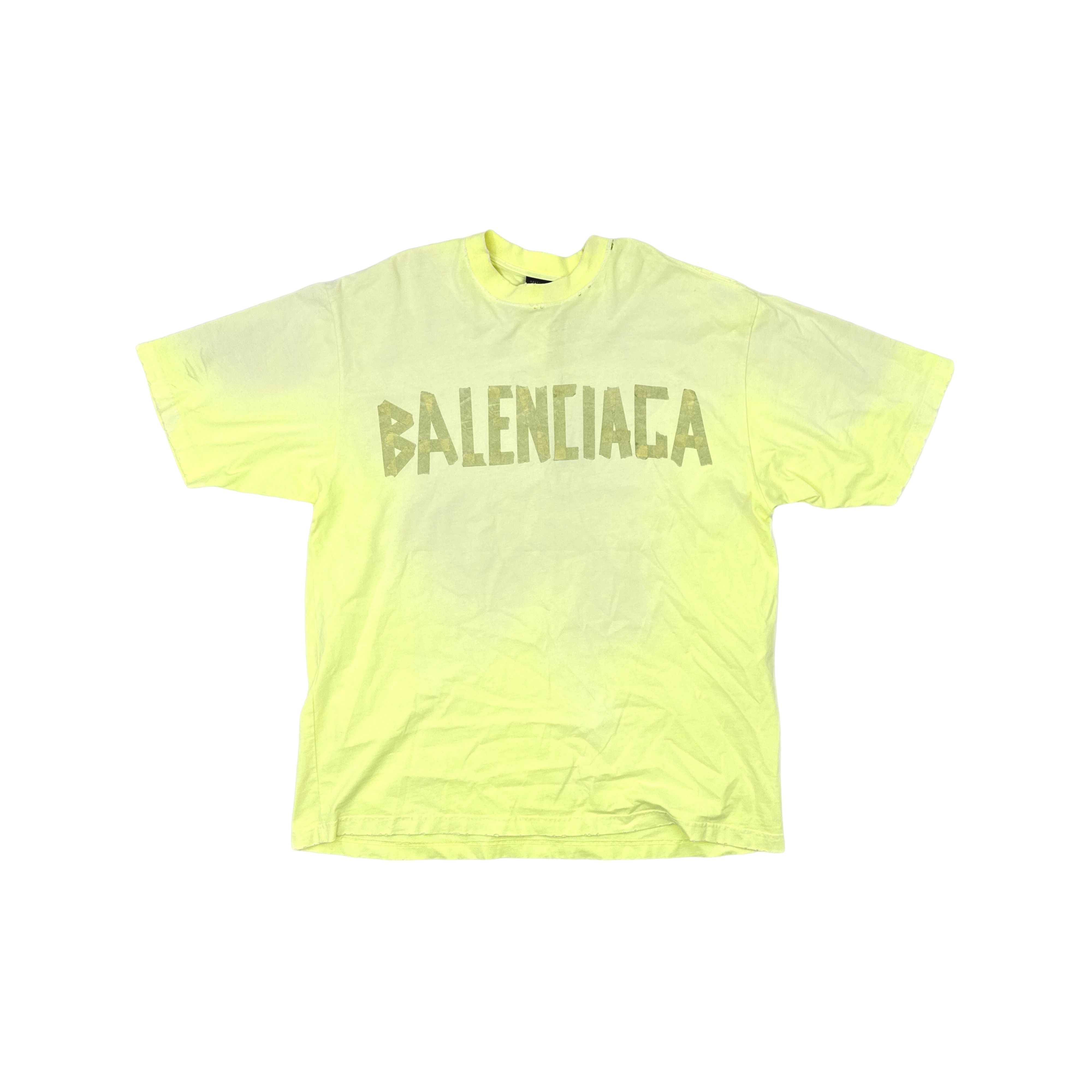 Balenciaga Balenciaga Tape Logo Short Sleeve T-Shirt Size M Size US M / EU 48-50 / 2 - 1 Thumbnail
