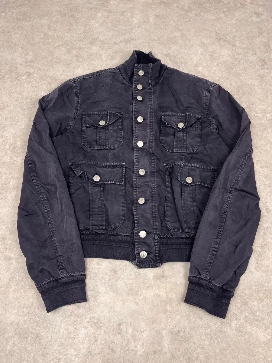 Dsquared2 2000s Dsquared2 Navy Buttoned Denim Jacket Size US S / EU 44-46 / 1 - 4 Thumbnail