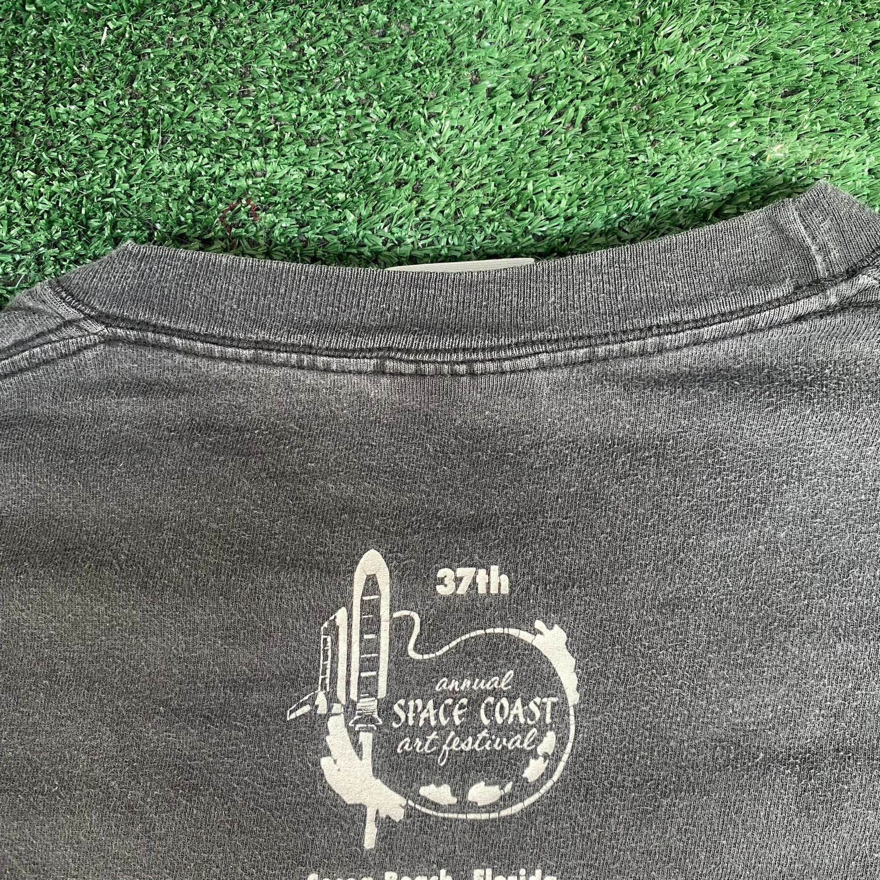 Hanes Vintage Y2K Art Festival 2000 T-Shirt Sun Faded Long Sleeve Size US L / EU 52-54 / 3 - 9 Thumbnail