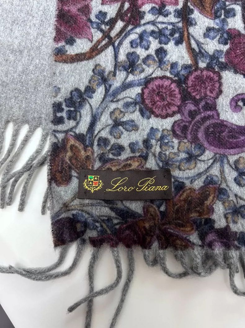 Loro Piana LORO PIANA Cashmere double sided scarf Size ONE SIZE - 8 Thumbnail