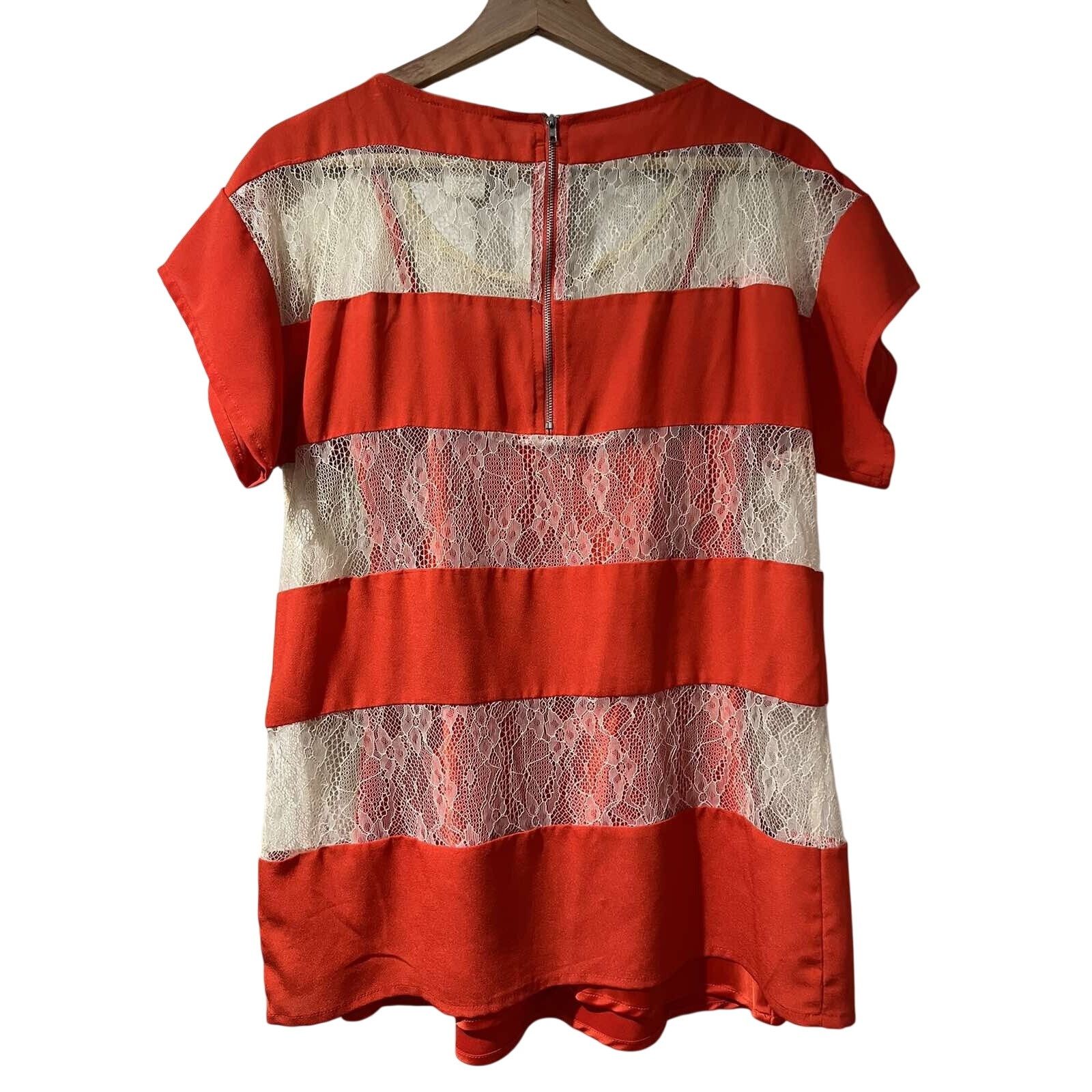 & Other Stories M.M.Couture Italy Women 100% Silk blouse Red Top S A001987 Size S / US 4 / IT 40 - 2 Thumbnail
