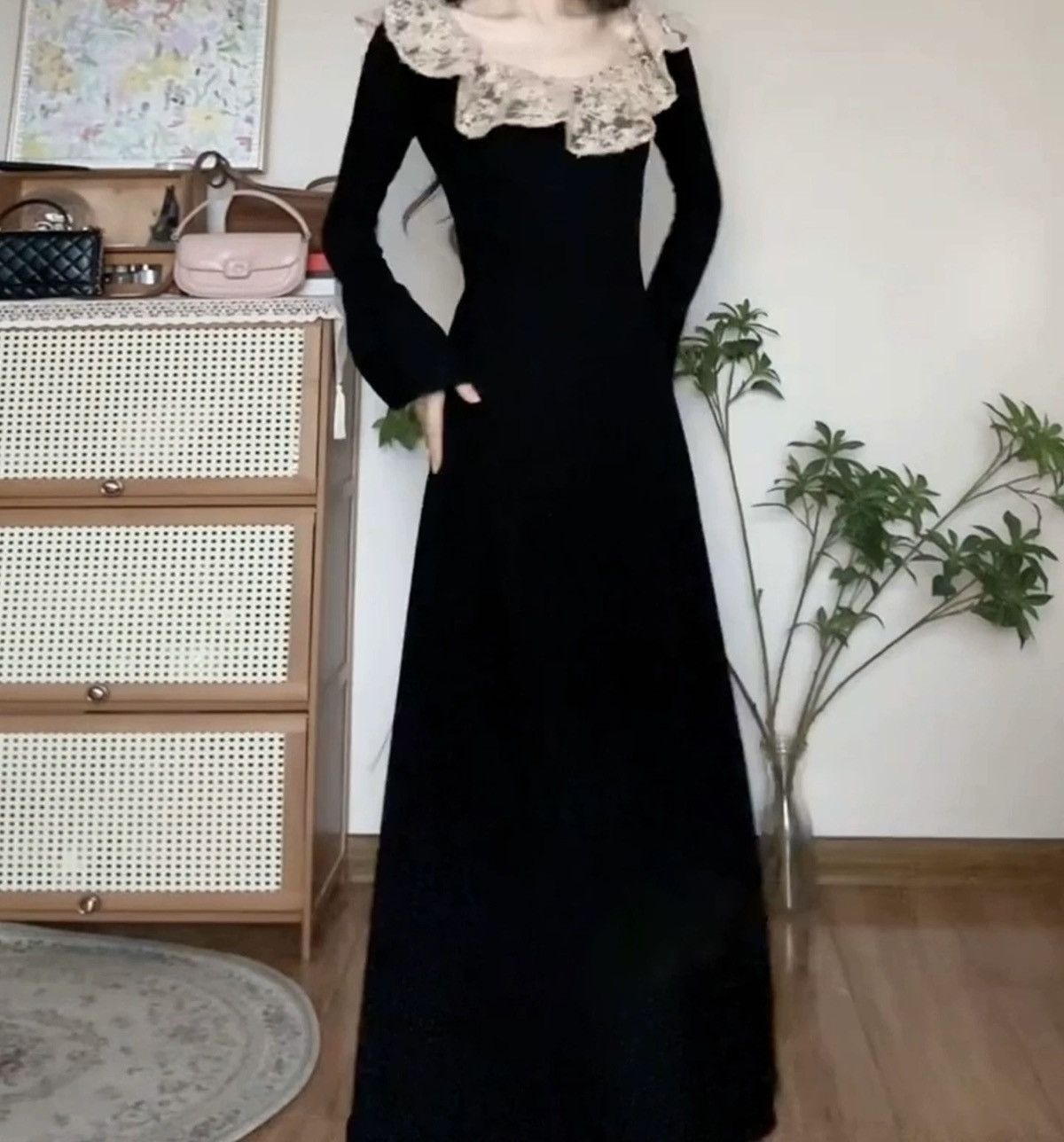Other Nocturne Lace Collar Gown Size L / US 10 / IT 46 - 6 Thumbnail