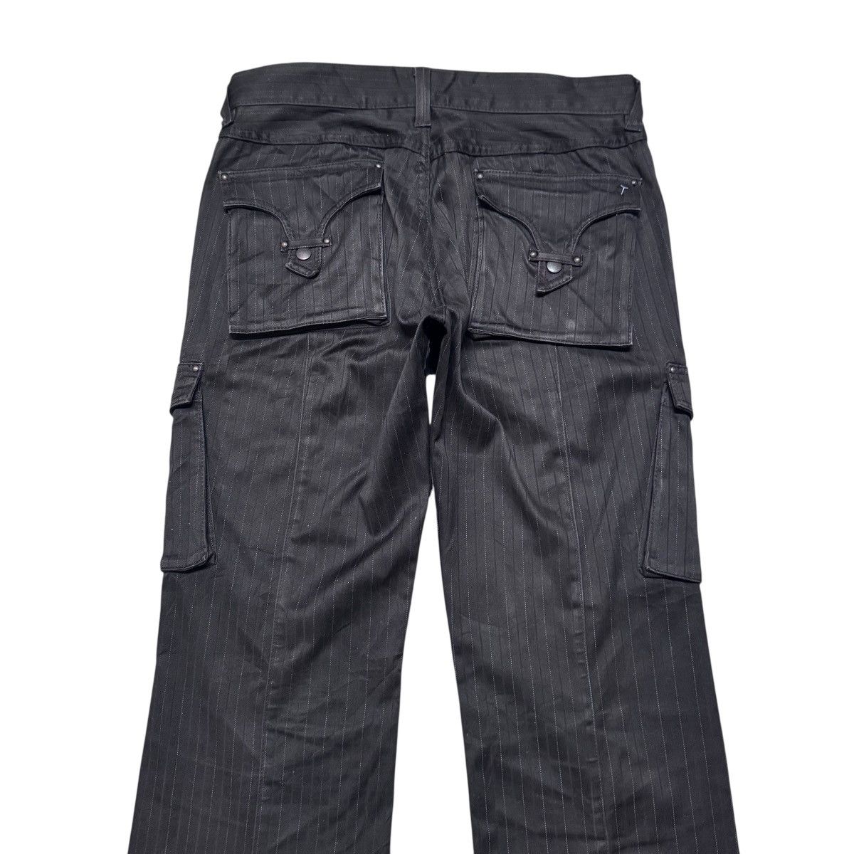 HIDEAWAYS Hideaways Nicole Pinstriped Cargo Pants Flare Size US 34 / EU 50 - 10 Thumbnail