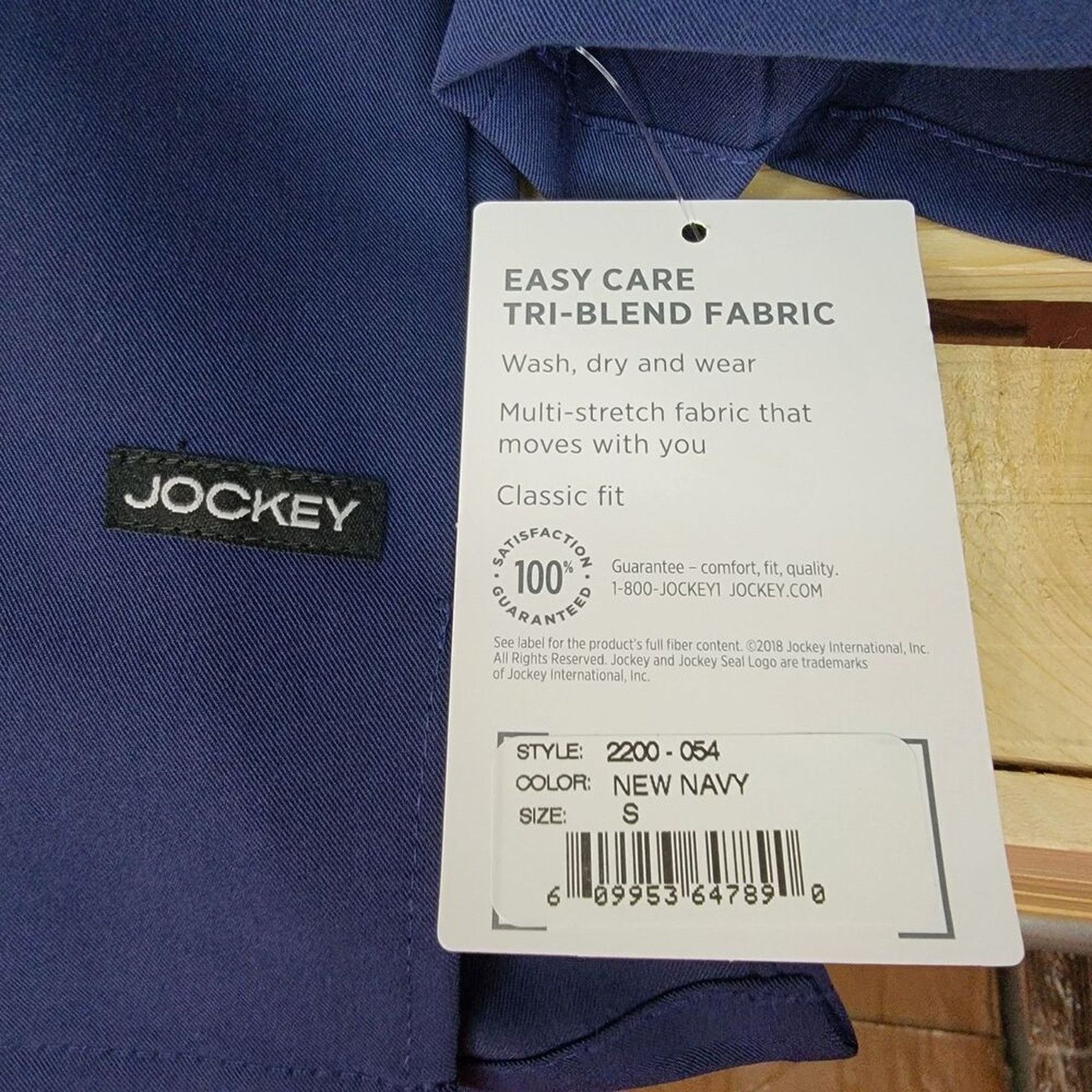 Jockey Jockey Scrub Top Unisex SS Navy - Size S NWT Size S / US 4 / IT 40 - 4 Thumbnail