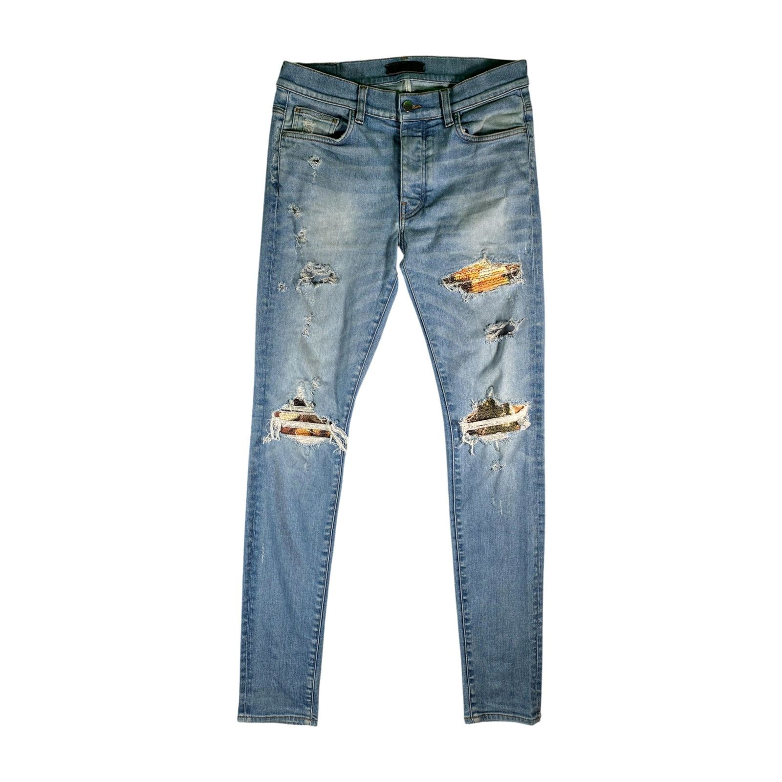 Amiri Amiri Aloha Patch MX1 Light Wash Jeans Size US 32 / EU 48 - 1 Thumbnail