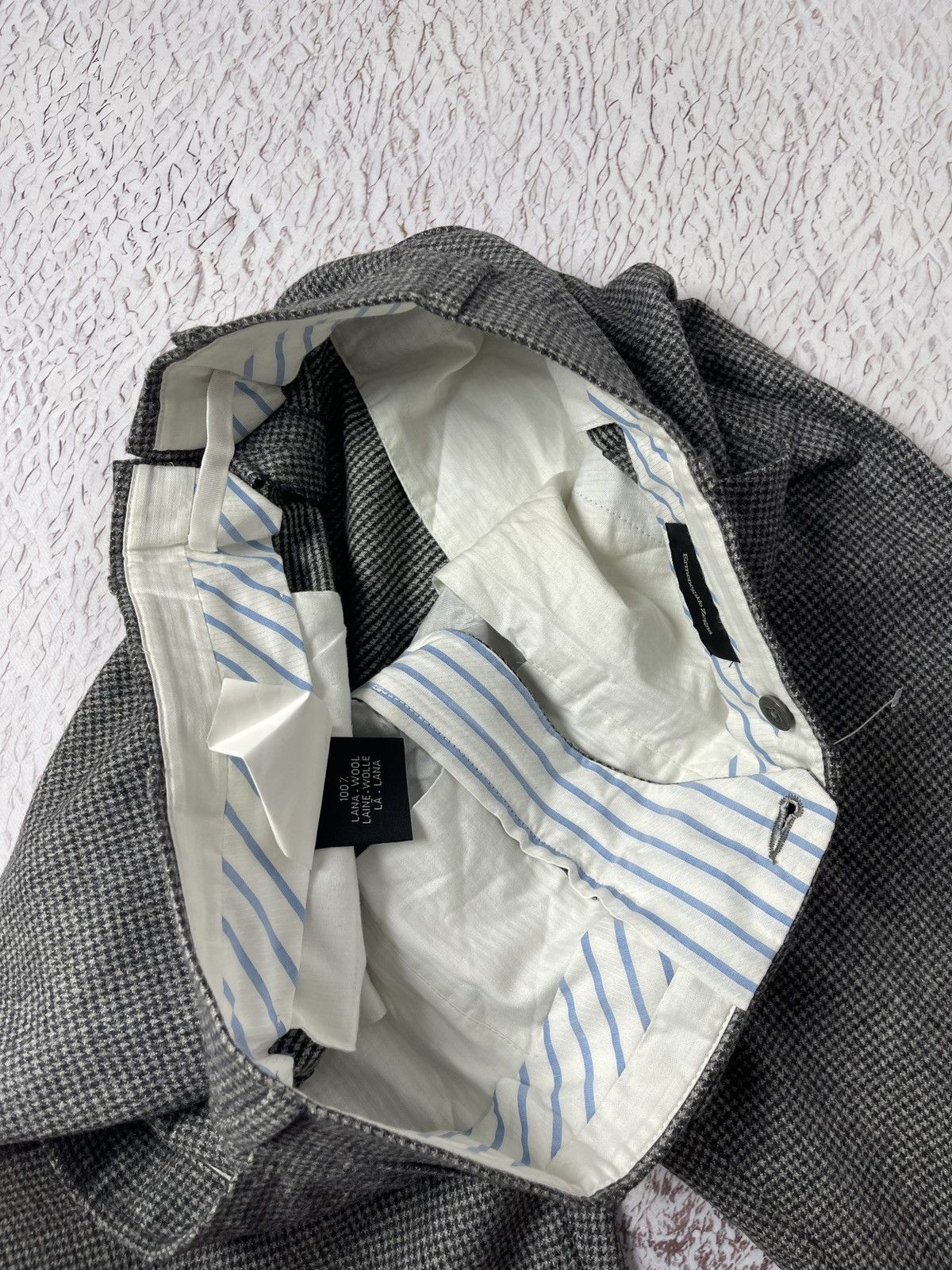 Ermenegildo Zegna Ermenegildo Zegna grey wool Houndstooth dress casual pants Size US 32 / EU 48 - 14 Thumbnail