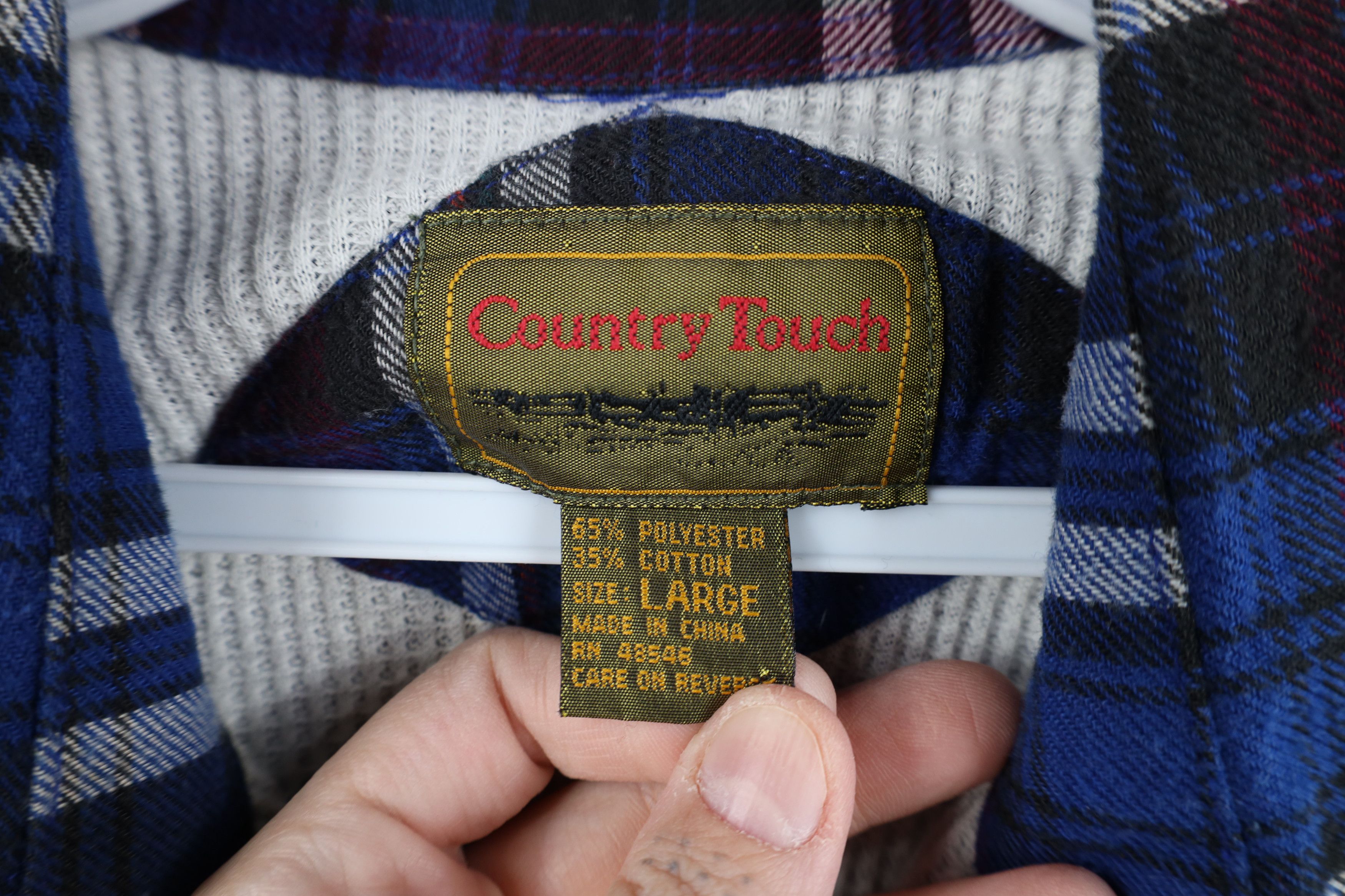 Vintage Vintage 70s 80s Streetwear Knit Flannel Button Shirt Jacket Size US L / EU 52-54 / 3 - 9 Thumbnail