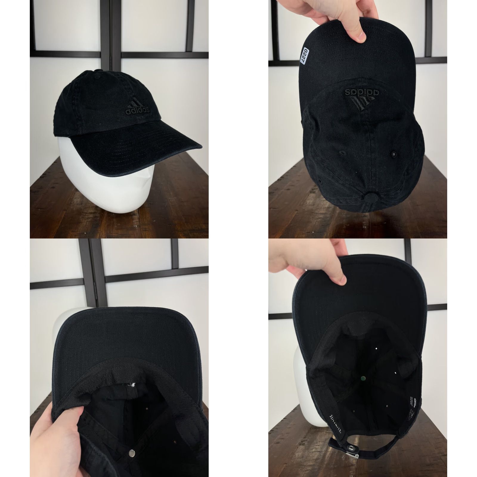 Adidas Adidas Hat Cap Strap Back Adult One Size BlackLogo 100% Cotton Climalite Outdoor Size ONE SIZE - 8 Thumbnail