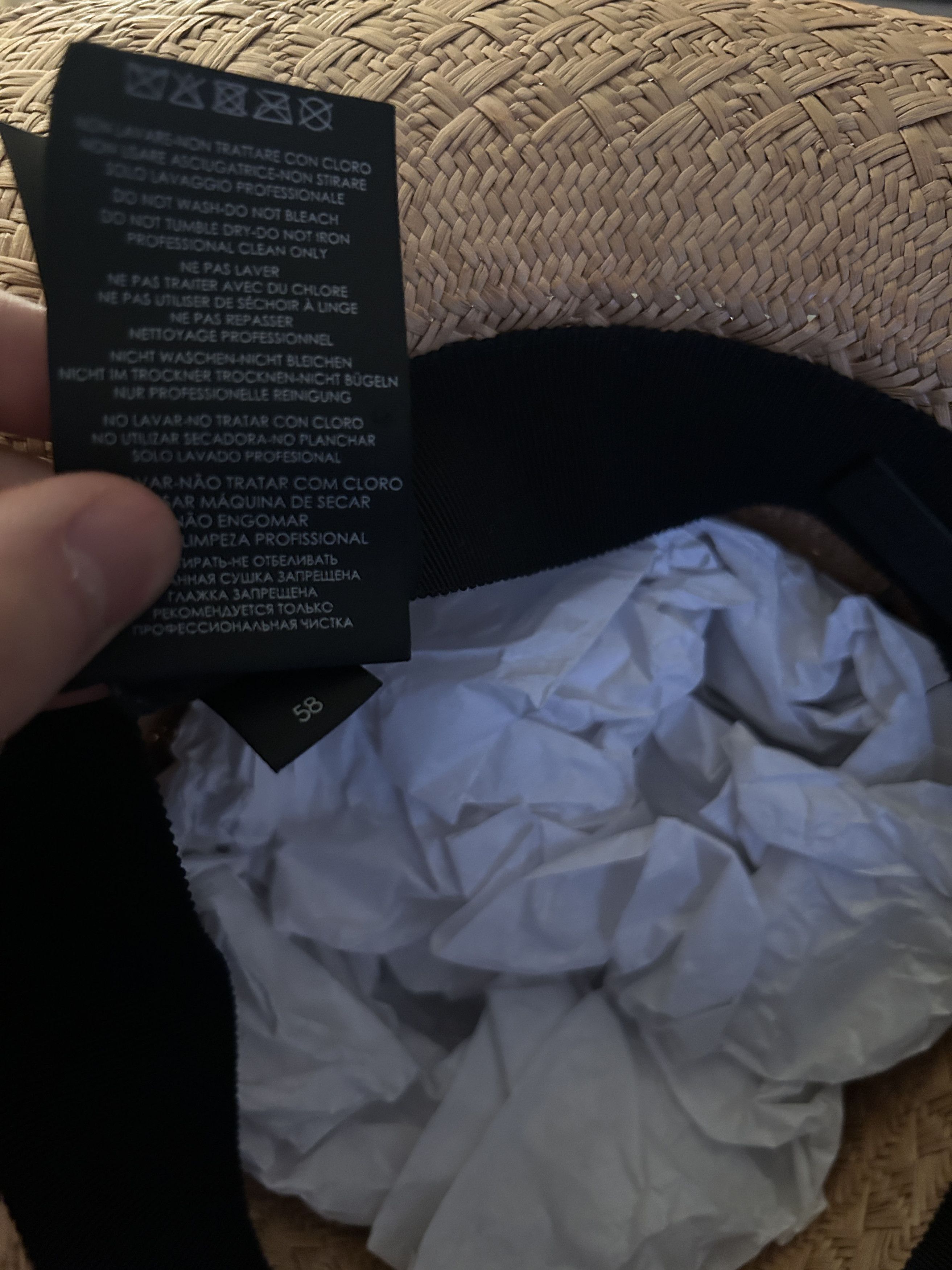 Saint Laurent Paris Size 58 (size L) SAINT LAURENT Woven Straw Maui Fedora Size ONE SIZE - 3 Thumbnail