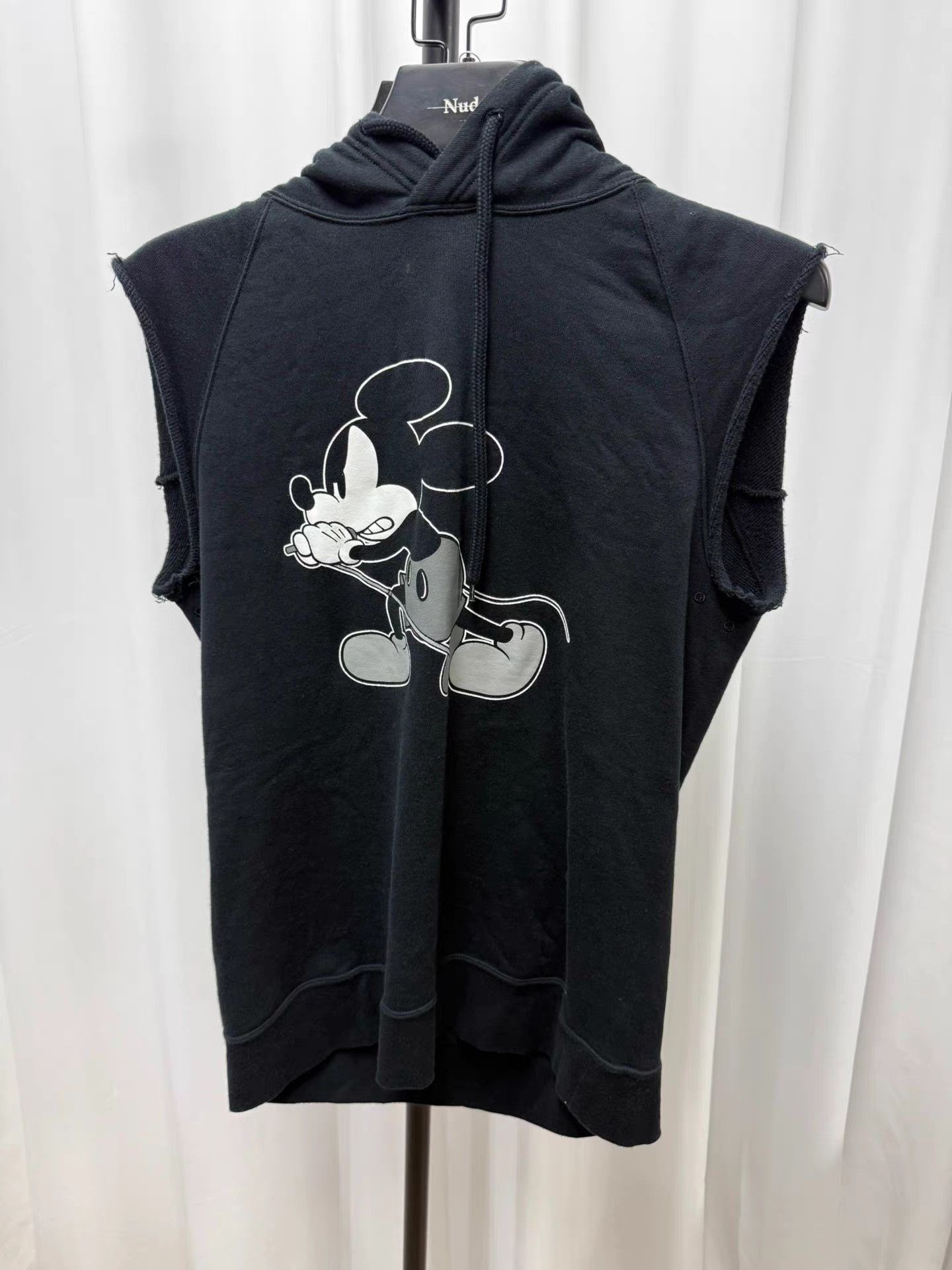 Number (N)ine Number (N)ine Mickey Distressed Sleeveless Hoodie K20 Size US L / EU 52-54 / 3 - 1 Thumbnail