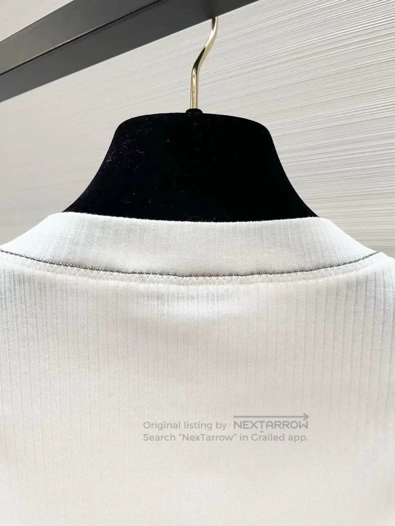 Brunello Cucinelli Brunello Cucinelli Sleeveless under vest, bead decoration. Size S / US 4 / IT 40 - 4 Thumbnail