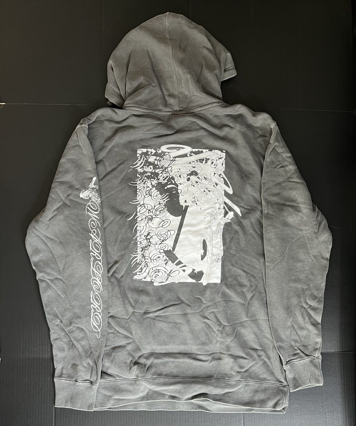 Yung Lean x Sad Boys Warlord Hoodie - Faded Black/Grey LG