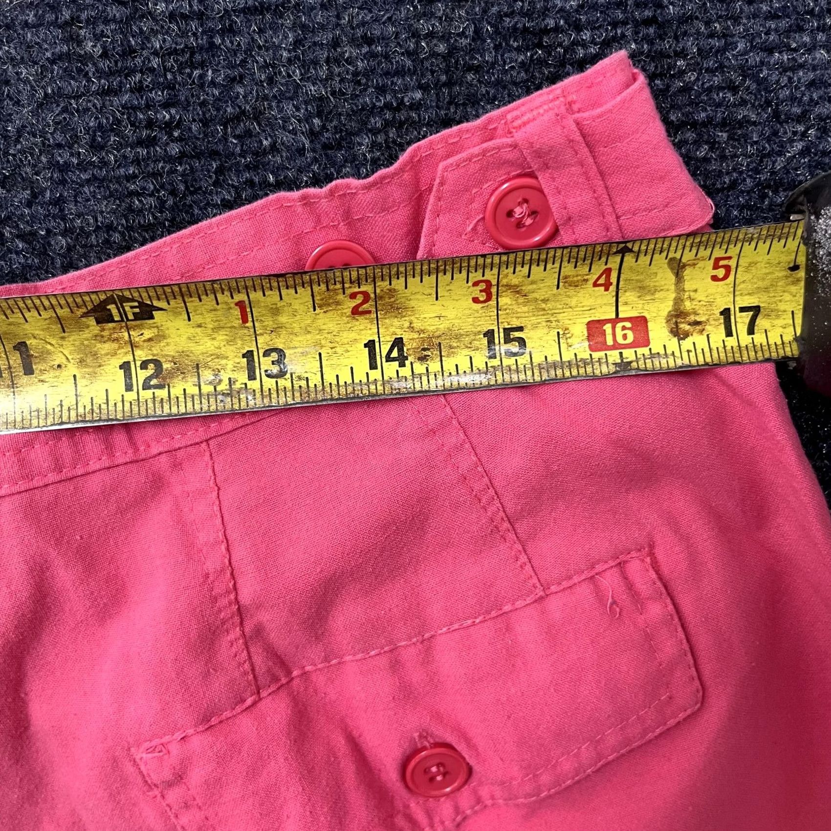 Vintage VINTAGE Cassie West Juniors 13/14 Pink Pleated Chino High Waist Shorts Size 34" / US 12 / IT 48 - 6 Thumbnail