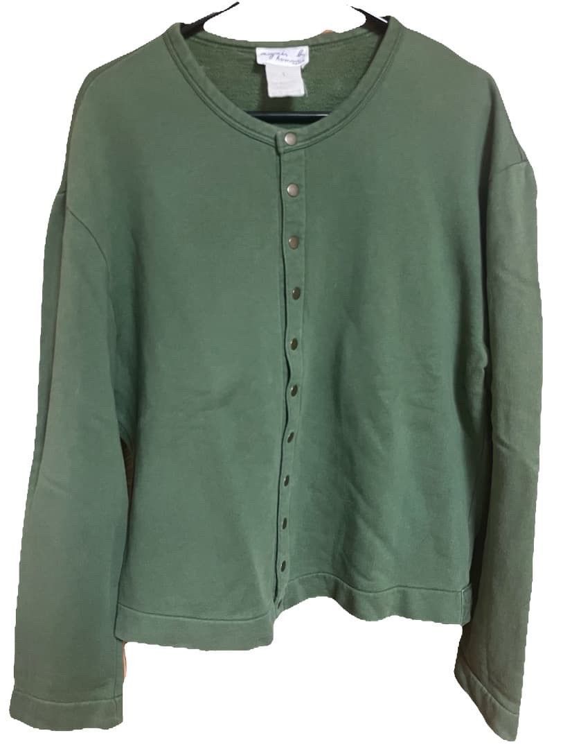 agnes b. Agnes B. Green Cardigan Size US S / EU 44-46 / 1 - 1 Thumbnail