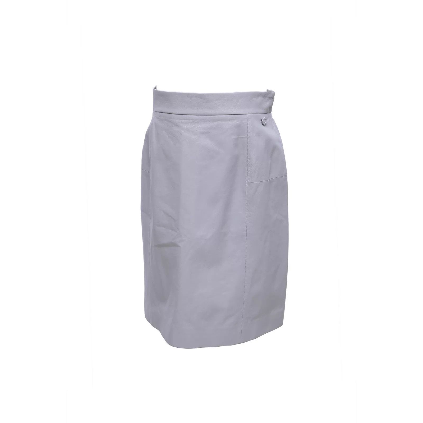 Chanel Chanel Women's Leather Skirt Size 27" / US 4 / IT 40 - 1 Thumbnail