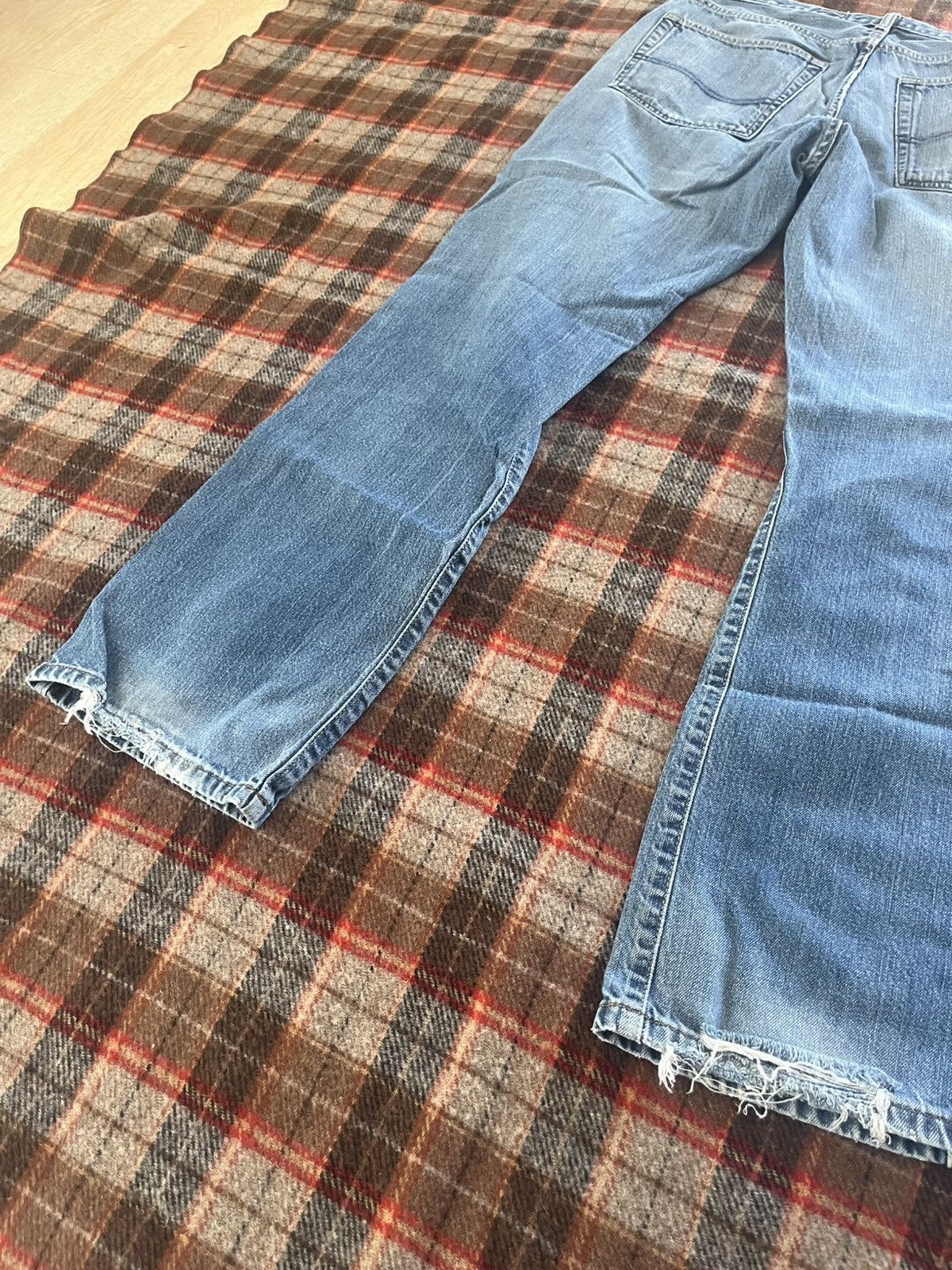 Quiksilver Vintage 2000’s Quiksilver Grunge Skater Flare Blue Jeans 34 Size US 34 / EU 50 - 8 Thumbnail