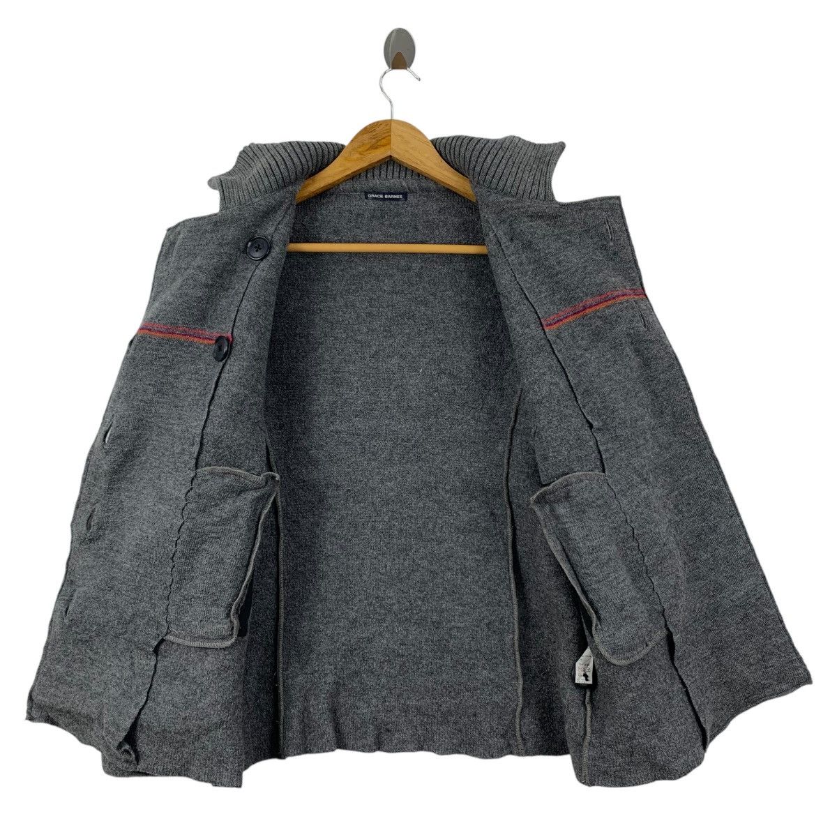 Vintage GRACE BARNES Inc. Grey Wool Duffle Jacket Coat Size US S / EU 44-46 / 1 - 4 Thumbnail