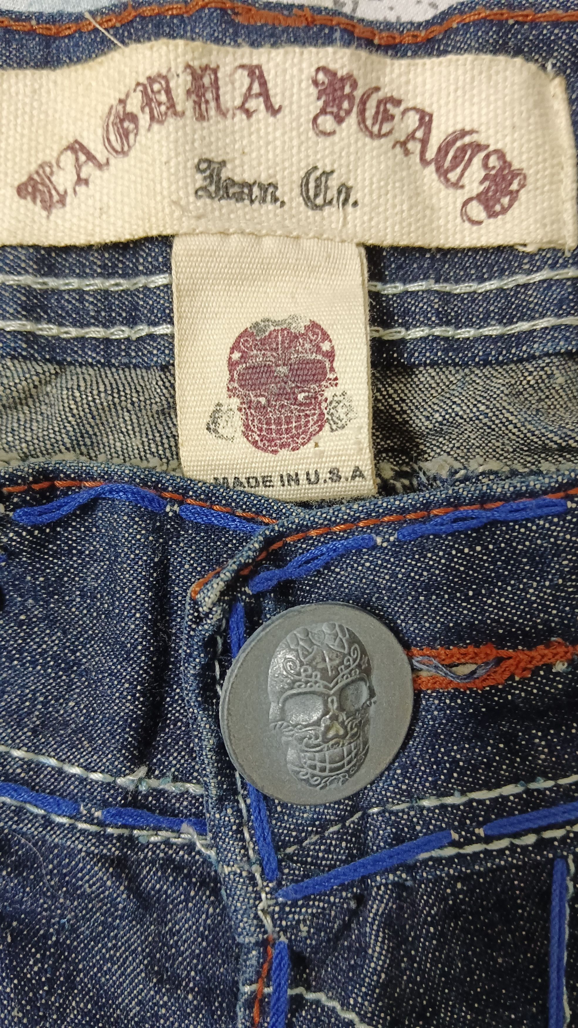 Denim & Co. Laguna Beach Embellished Skull Flare Denim Size US 32 / EU 48 - 13 Thumbnail