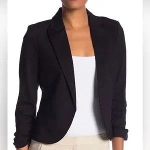 Other Amanda + Chelsea Black Ponte Blazer Soft Construction Size M / US 6-8 / IT 42-44 - 3 Thumbnail