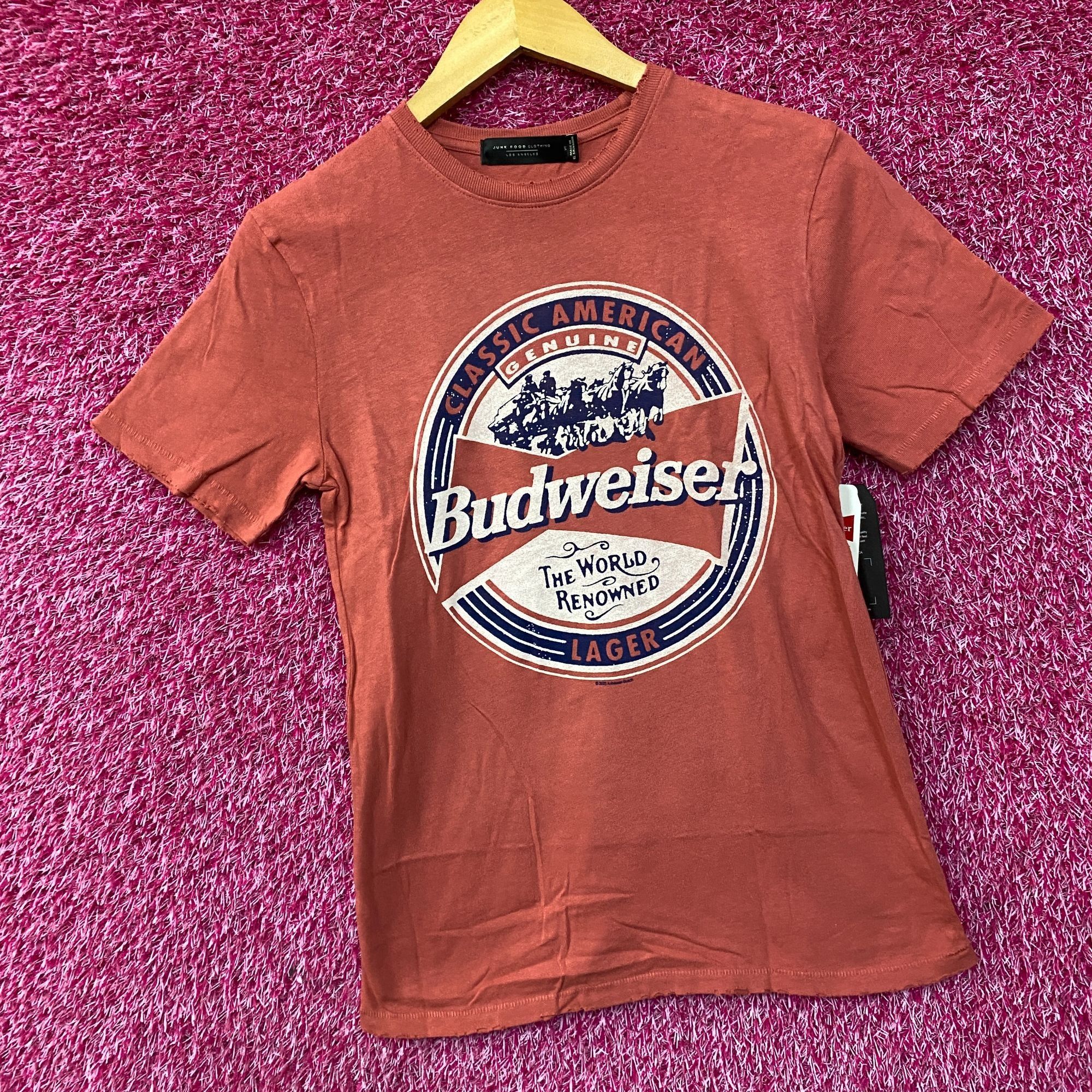 Junk Food Budweiser World Renowned Classic American Lager T-shirt size Size US XS / EU 42 / 0 - 3 Thumbnail