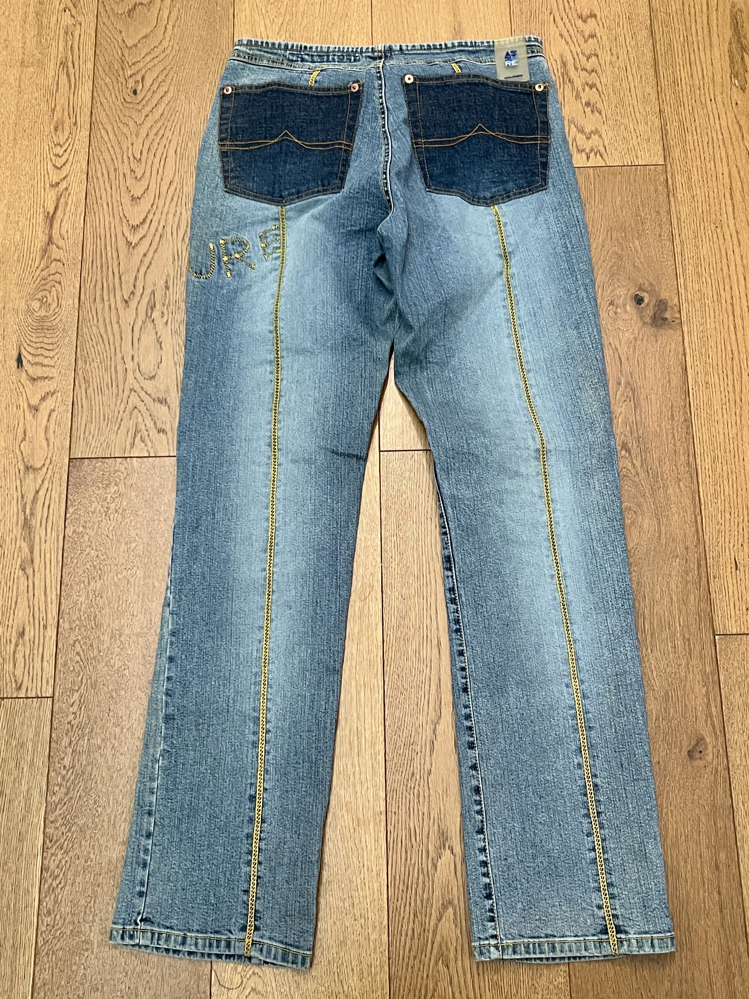 Vintage Azzure Denim Love Life Embroidered Y2K Jeans Size 31 Size 31" - 10 Thumbnail