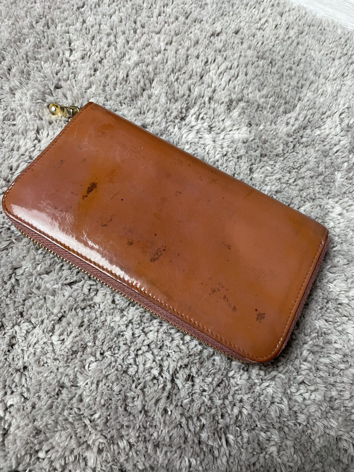 Prada MIU MIU women's beige glossy leather wallet Size ONE SIZE - 5 Thumbnail