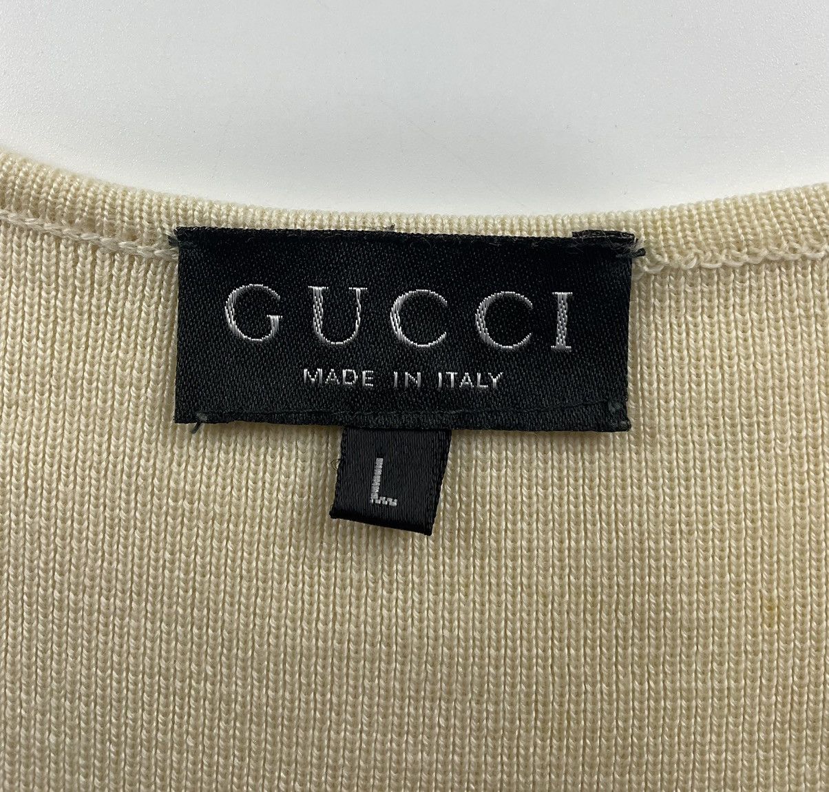 Gucci Gucci S/S'97 Wool Silk Cashmere Blend Knit Top Cardigan Size L / US 10 / IT 46 - 11 Thumbnail