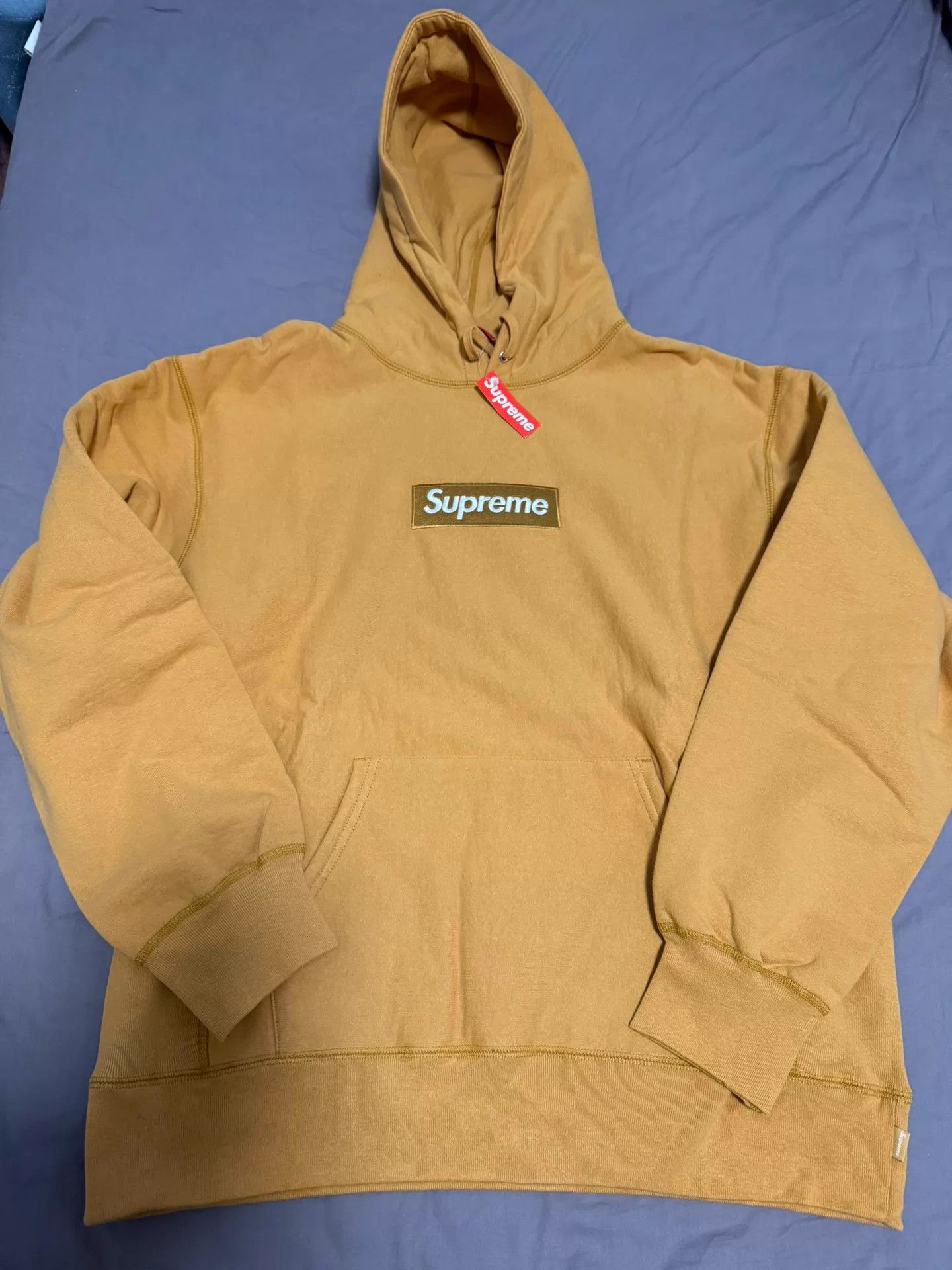 Supreme Supreme fw11 mustard box logo hoodie | Grailed
