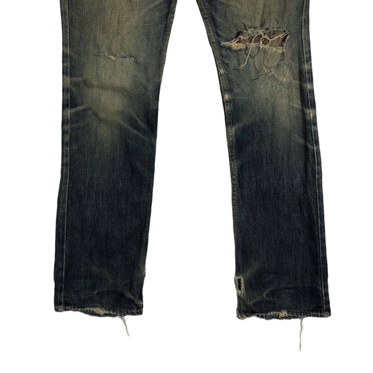 Denime 🔥Rare Distressed Denim Jeans Denime Japan Punk Style Size US 28 / EU 44 - 4 Thumbnail