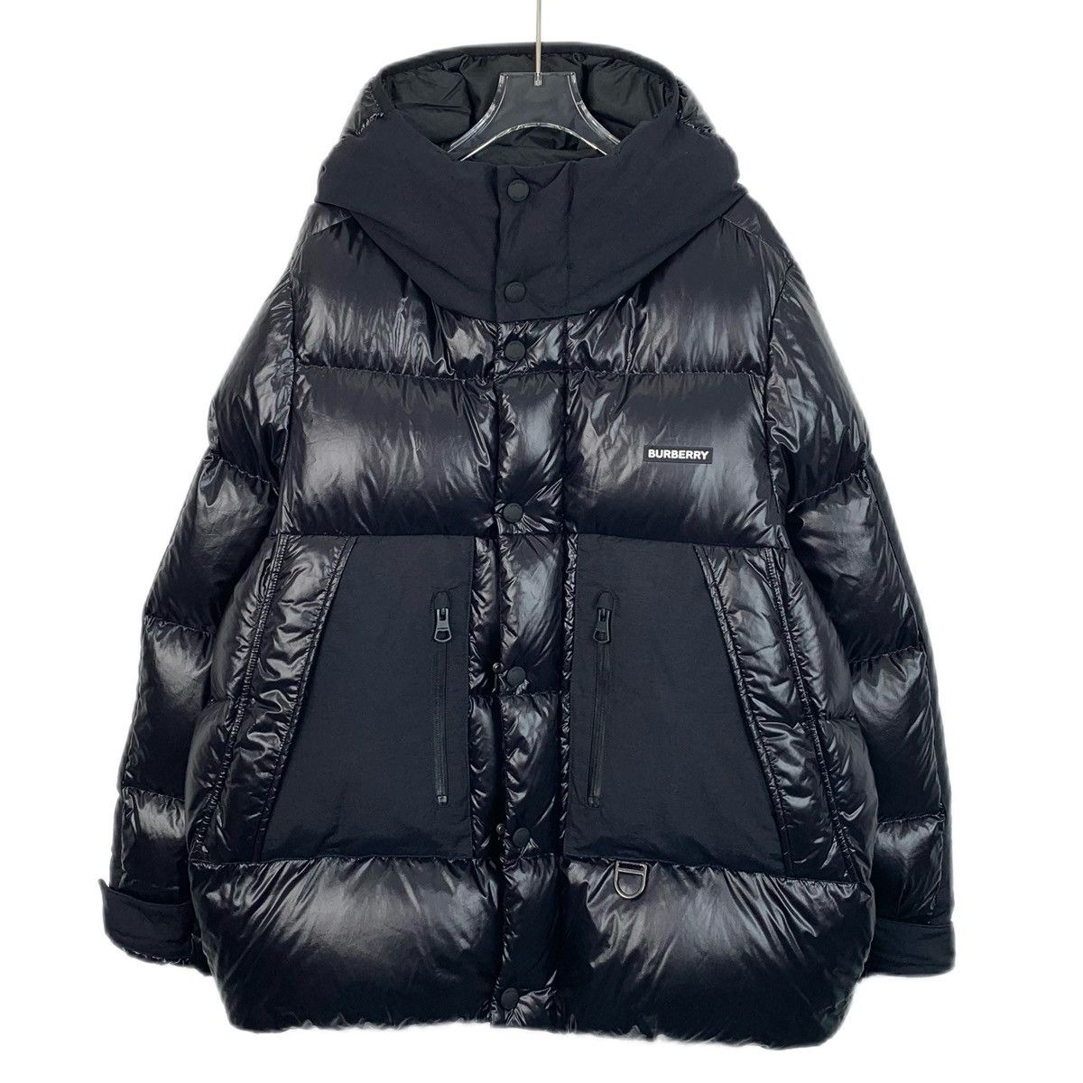 Burberry Burberry Bbr Navy Glossy Logo Monogram Print Jacket Size L / US 10 / IT 46 - 1 Thumbnail