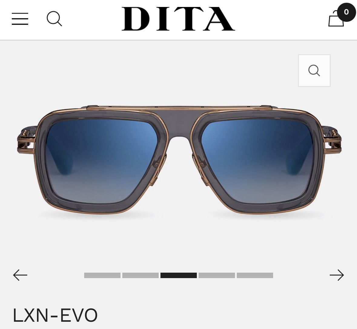Dita DITA LXV-EVO Grey / Gold Size 38 - 1 Thumbnail