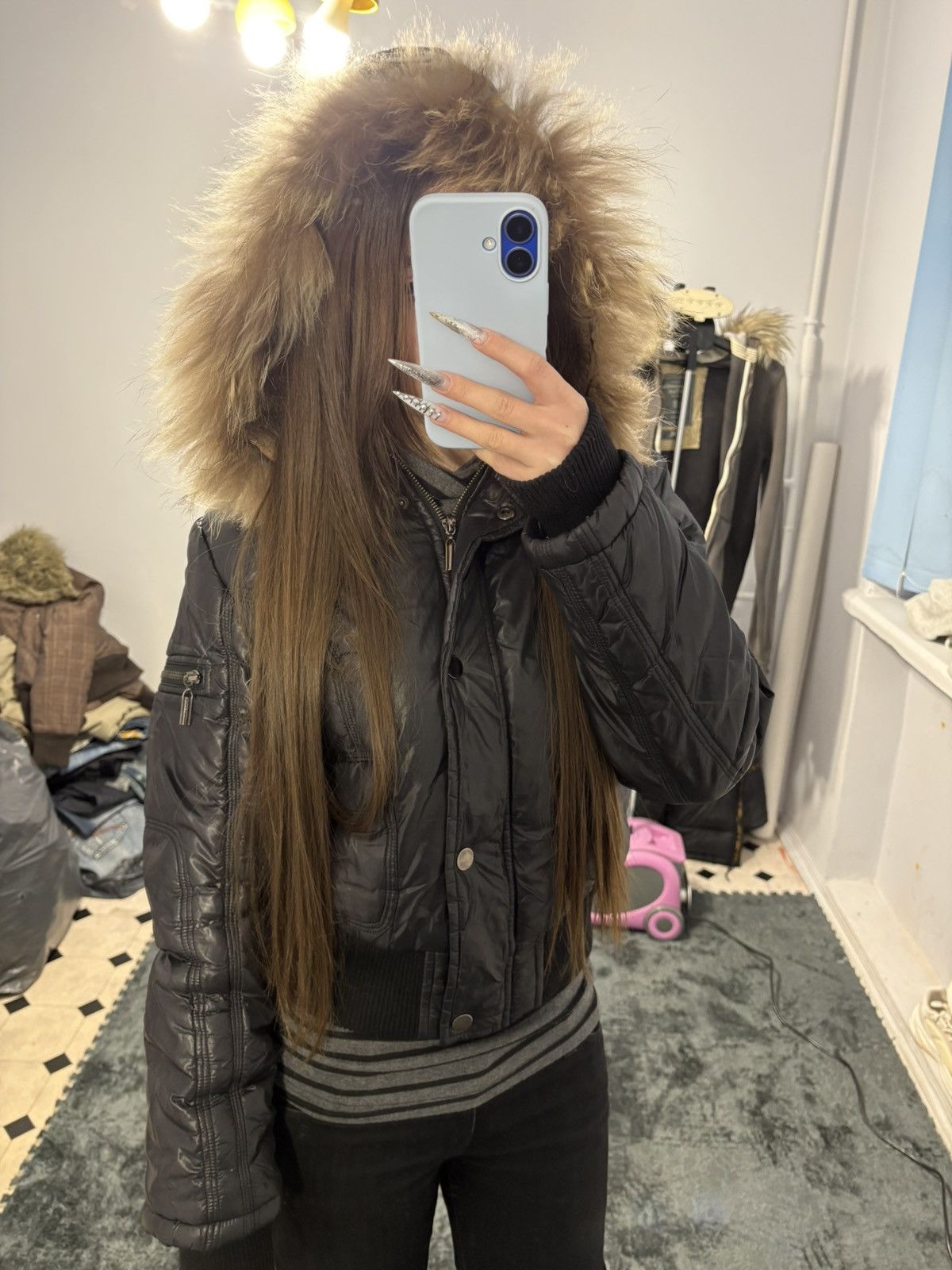 If Six Was Nine 00s LGB If Six Was Nine Style Multi Pocket Faux Fur Jacket Size M / US 6-8 / IT 42-44 - 2 Thumbnail