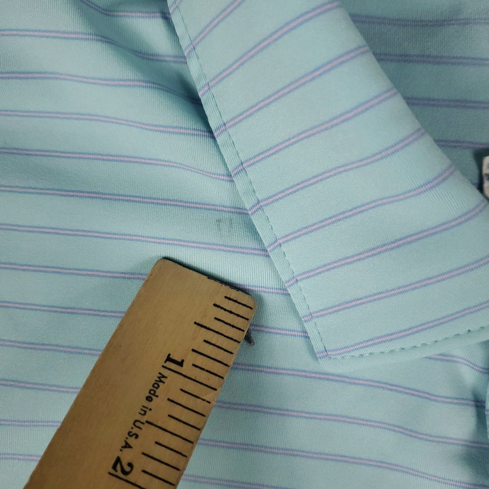 Peter Millar Peter Millar Polo Shirt Mens XL Blue Striped Short Sleeve Polo Button Logo Casual Activewear Golf Size US XL / EU 56 / 4 - 3 Thumbnail