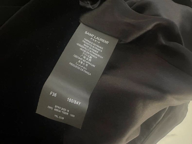 Saint Laurent Paris Saint Laurent Paris Wrapped chest with diamond black dress- Size US 32 / EU 48 - 8 Thumbnail