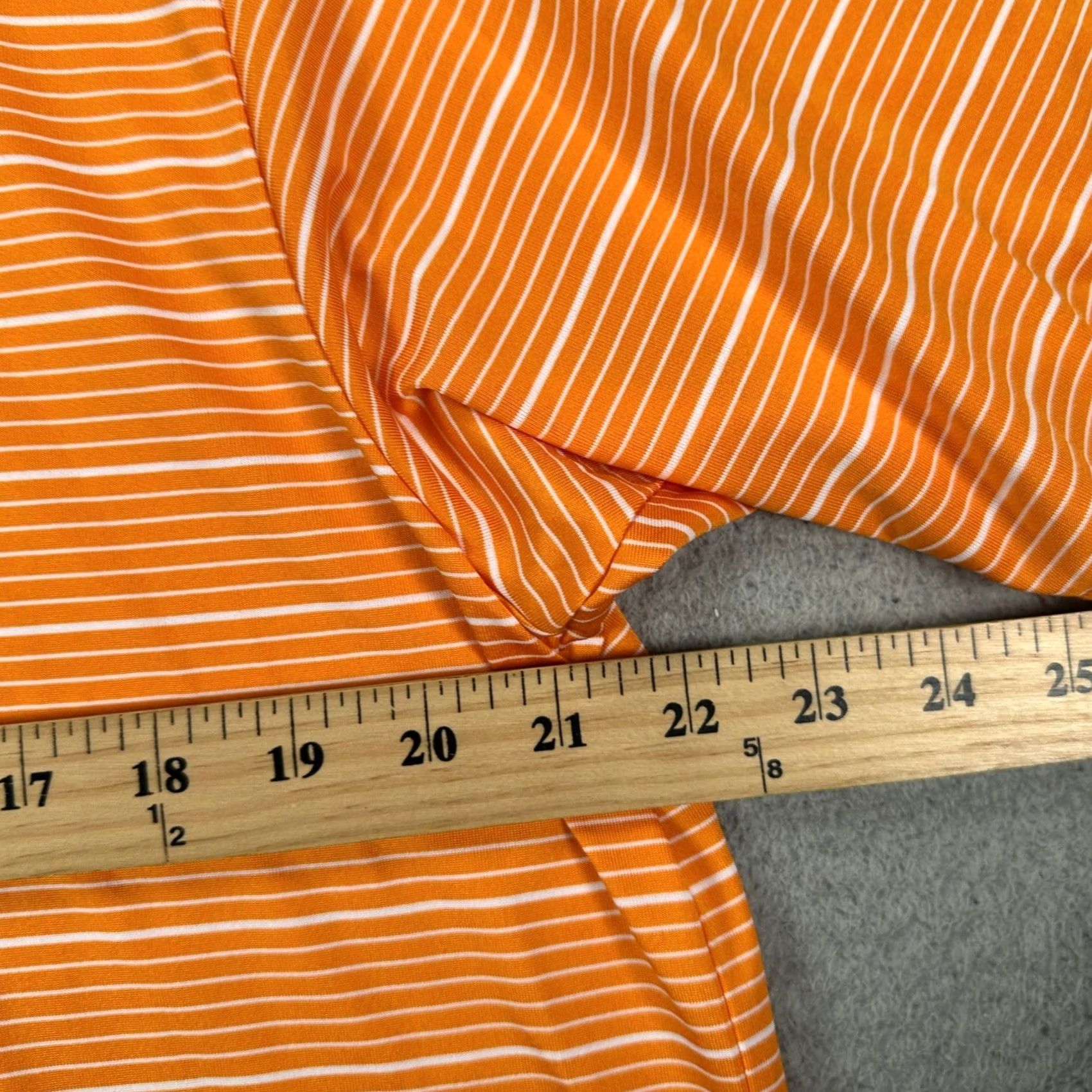 Adidas Adidas Climalite Shirt Golf Polo Mens Medium Orange Striped Short Sleeve Size US M / EU 48-50 / 2 - 6 Thumbnail