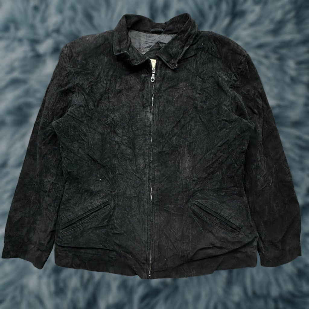 Vintage VINTAGE Middlebrook Park Suede Leather Jacket Mens Large Lined Black Bomber Full Zip Jacket Mens L Size US L / EU 52-54 / 3 - 1 Thumbnail