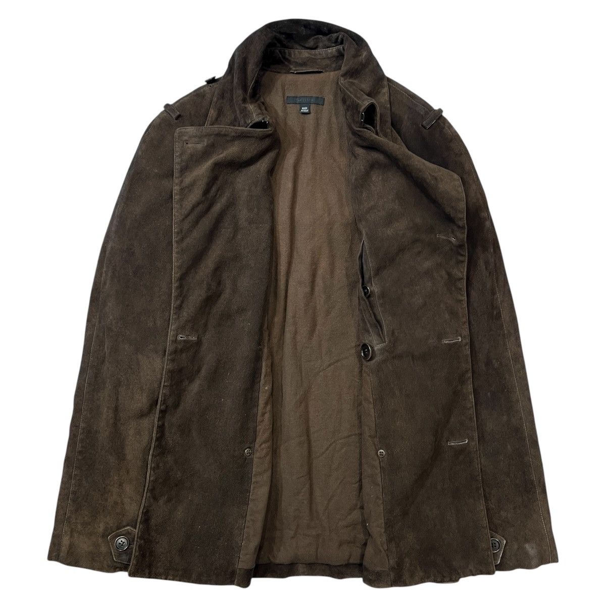 Helmut Lang HELMUT LANG 2004AW Suede Leather Coat Jacket Size US S / EU 44-46 / 1 - 7 Thumbnail