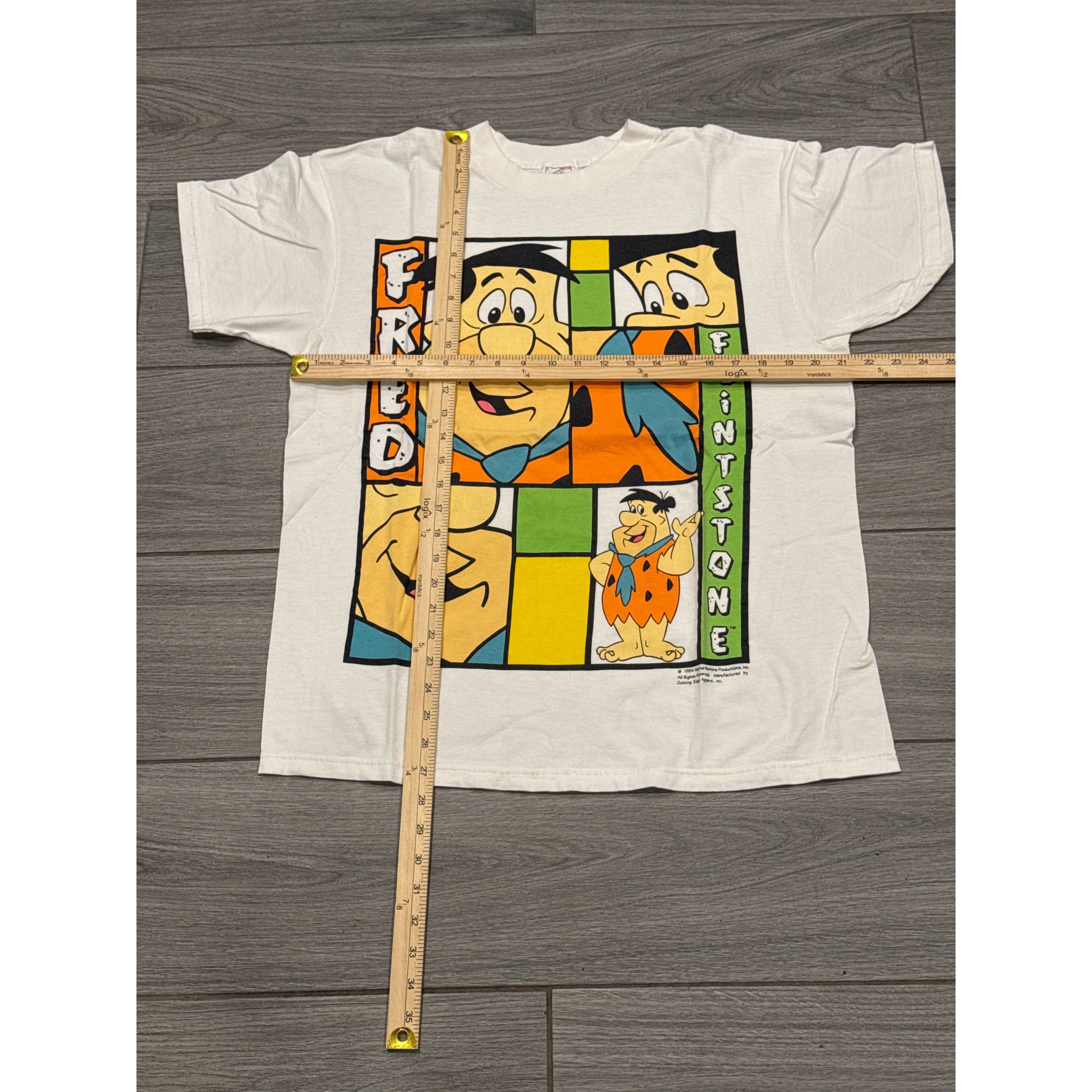 Other 1994 Fred Flinstone Squares White Single Stitched Delta T-Sh Size US L / EU 52-54 / 3 - 3 Thumbnail