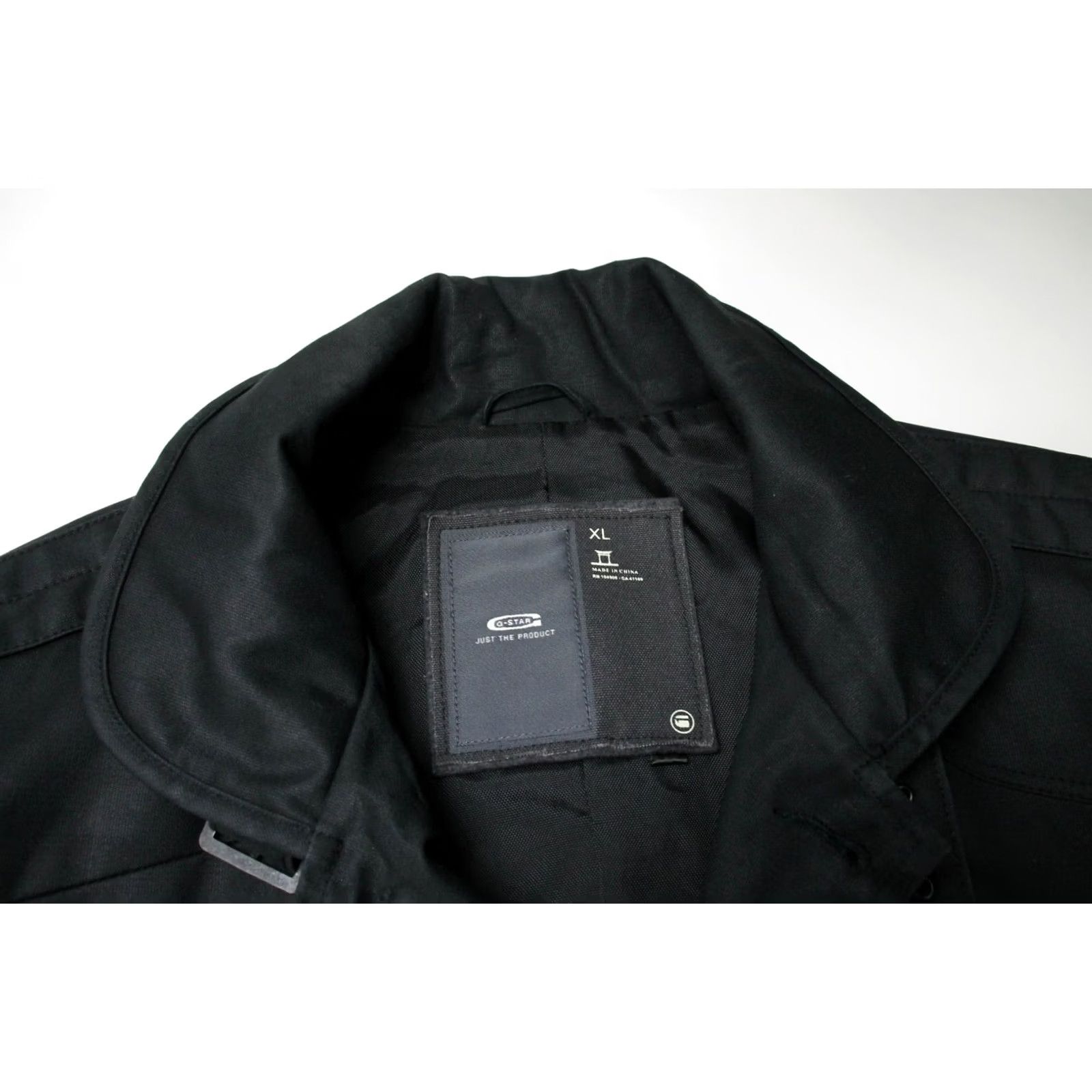 G-Star G-STAR Decoy Garber Trench Jacket Men's XL Button Up Pockets Black (Jacket) Size US XL / EU 56 / 4 - 5 Thumbnail