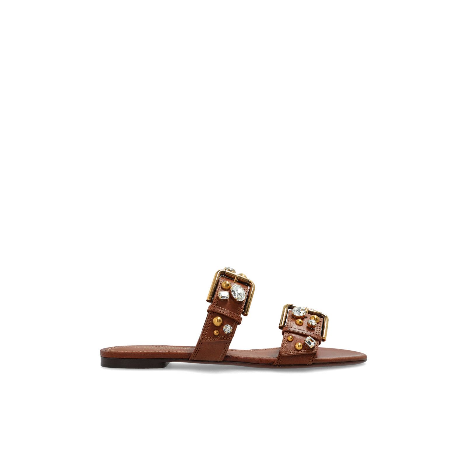 Dolce&Gabbana Brown Leather Sandals New & Authentic (Women's