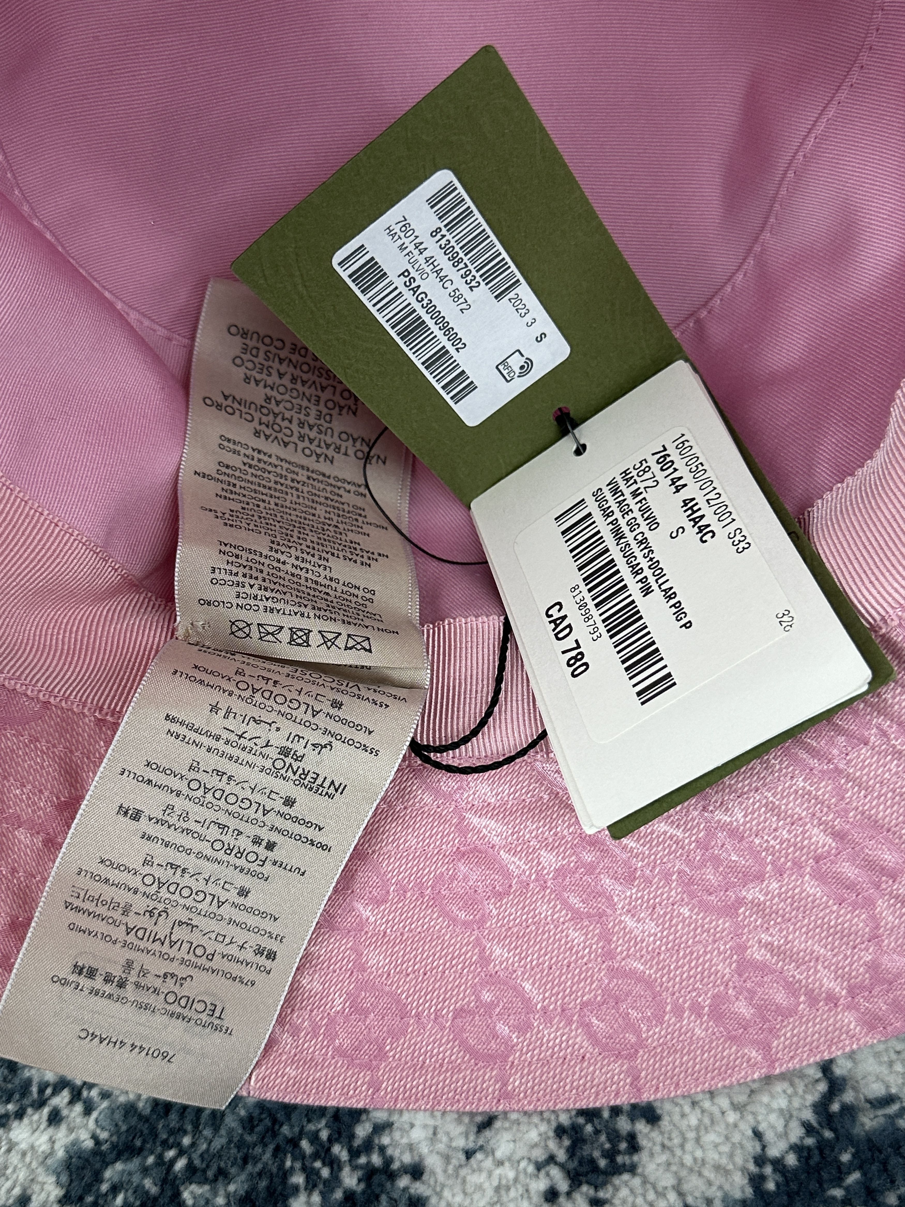 Gucci Gucci GG Pink Bucket Hat Size ONE SIZE - 7 Thumbnail