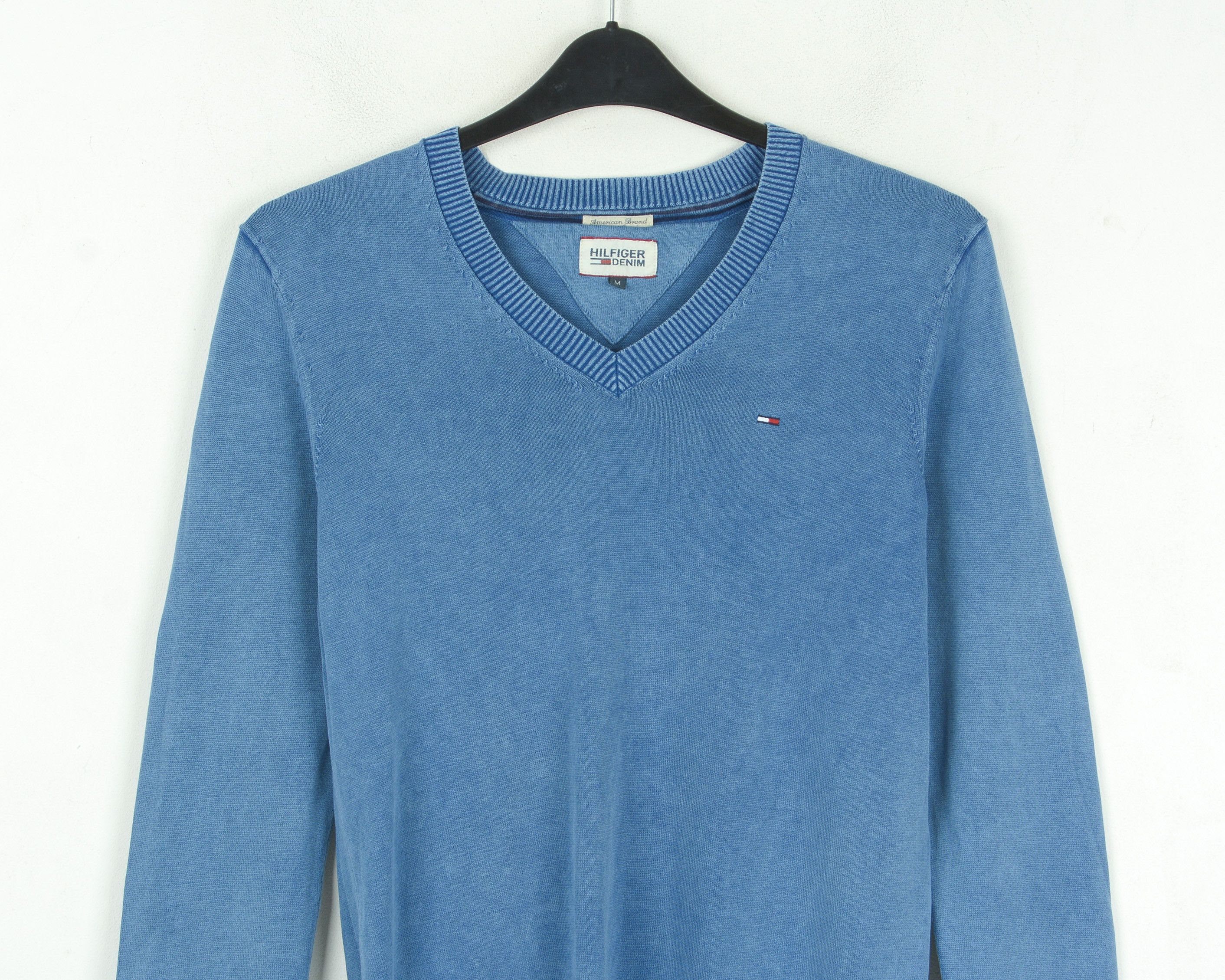Tommy Hilfiger Cotton V-Neck Sweater M Jumper Pullover Sweatshirt Top Size US M / EU 48-50 / 2 - 2 Thumbnail