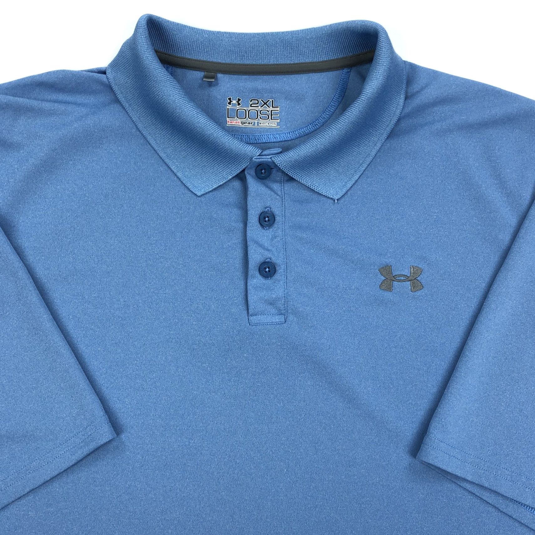 Under Armour Under Armour Men's 2XL Loose Fit HeatGear Polo Shirt Blue Short Sleeve Golf Gym Training Casual Performance Fabric Moisture Wicking Size US XXL / EU 58 / 5 - 2 Thumbnail